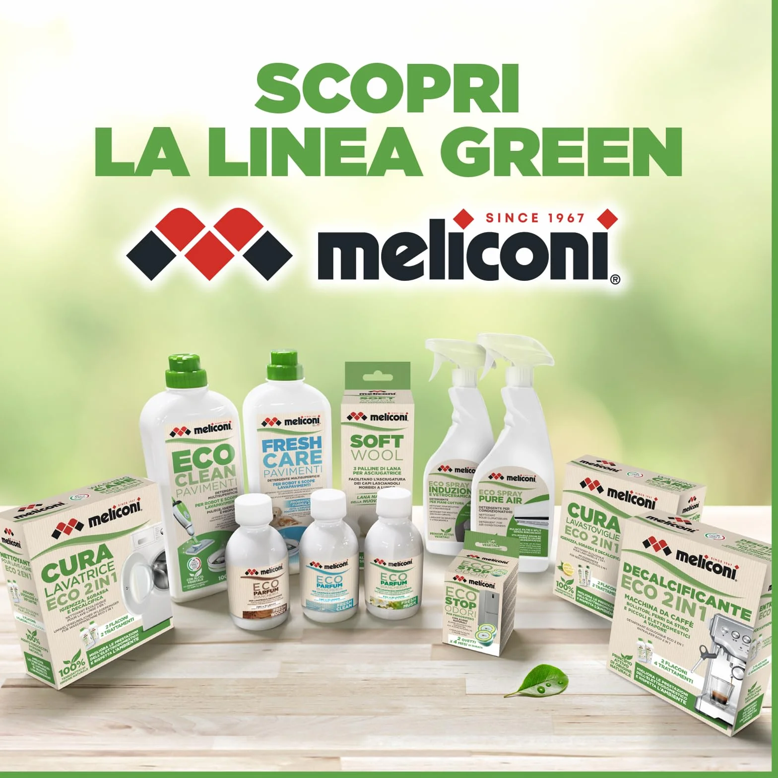 Meliconi ECOCLEAN Detergente Pavimenti per Scope Elettriche e Robot Lavapavimenti Naturale Universale Legno Piastrelle Laminati