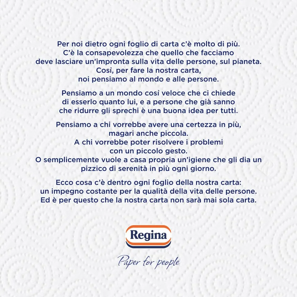 Regina Asciugoni Carta Cucina 2 Rotoli 2 Veli 100 Strappi Maxi Fogli FSC