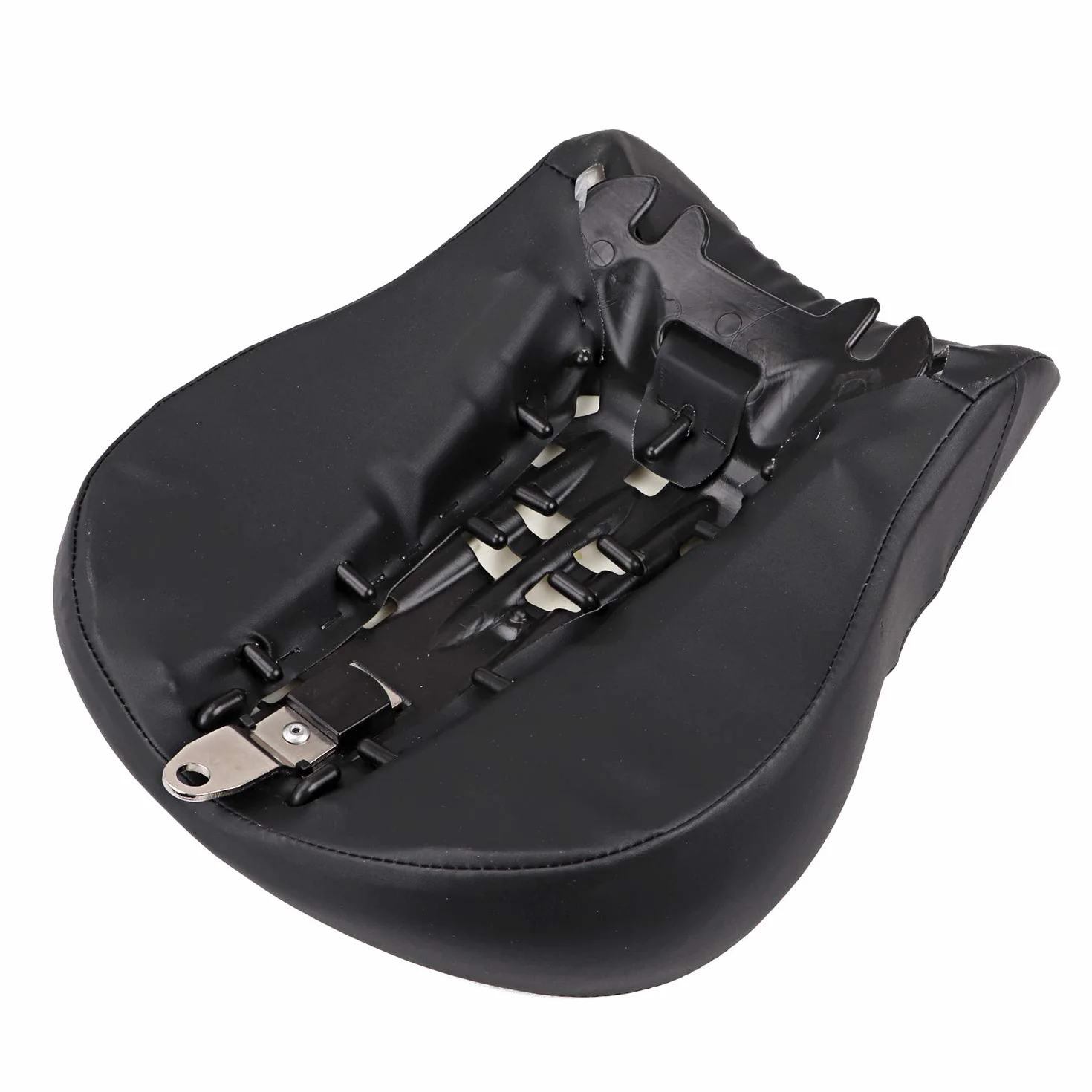 Cuscino per sedile posteriore del passeggero, compatibile con Harley Softail Fat Boy FLSTF 2007-2017, colore: Nero