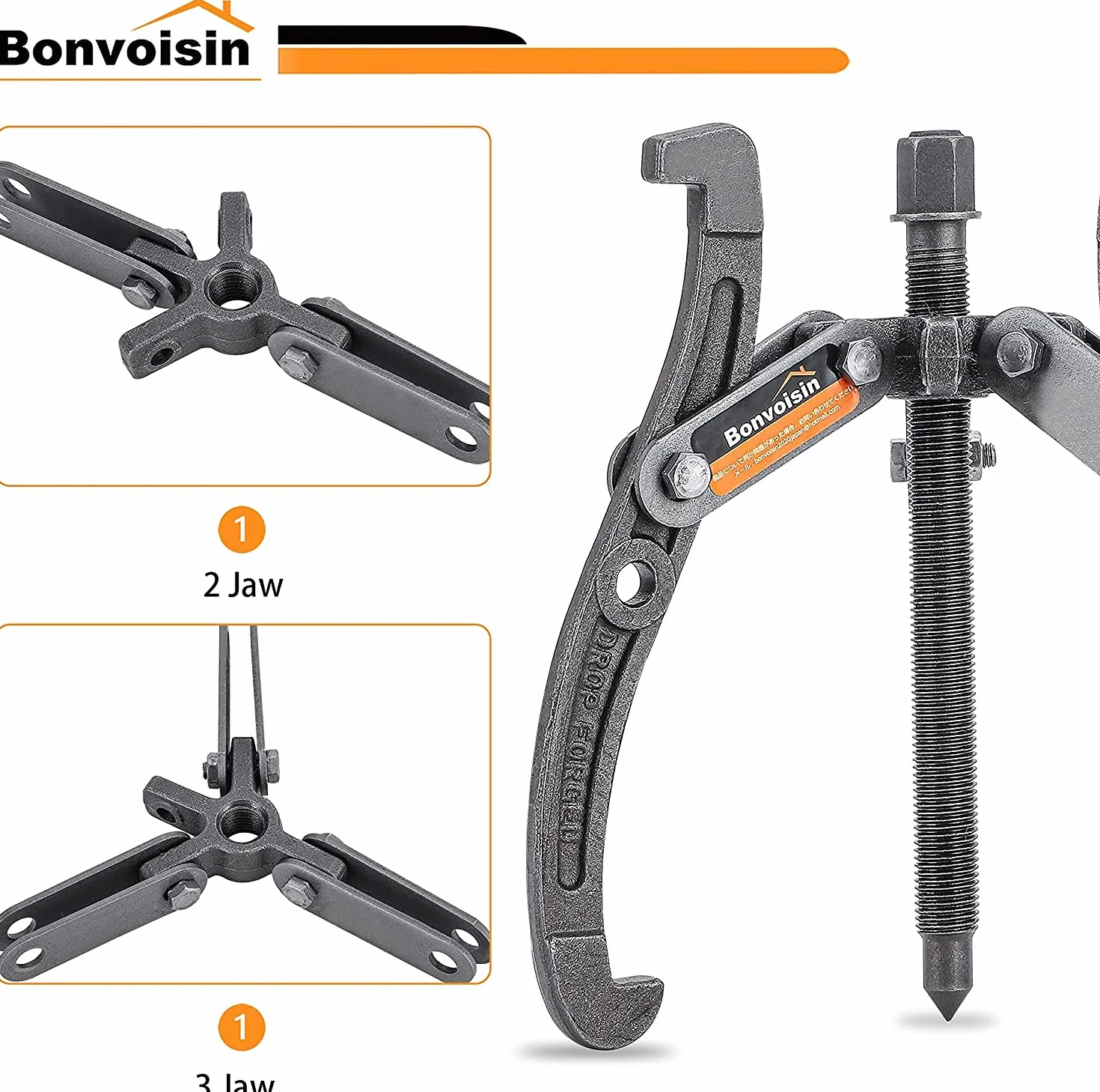 Bonvoisin Estrattore per Cuscinetti Set 2/3 Ganasce 4 6 8 Pollici 3 Pezzi