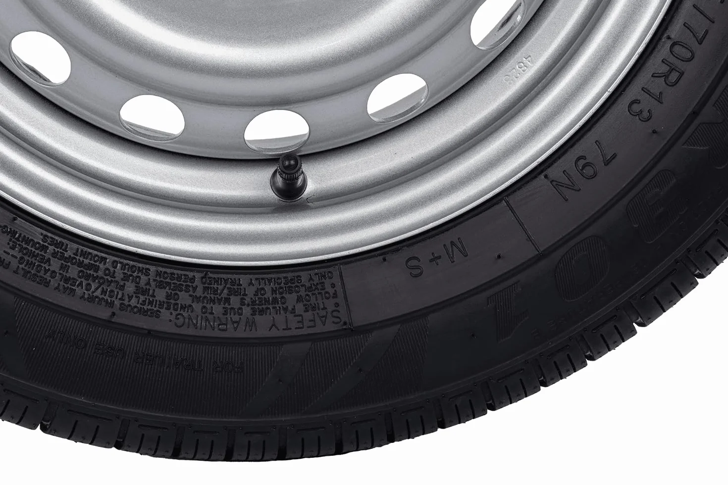 UNITRAILER Ruota per rimorchio rinforzata 155/70 R13 XL, 4JX13 4x100