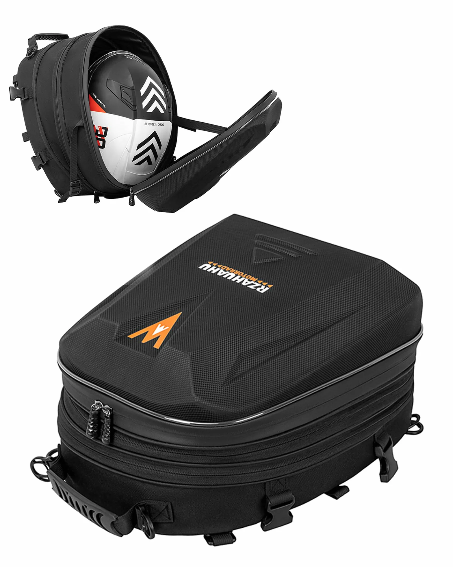 UBORSE Borsa Posteriore Moto Impermeabile 20L-28L Espandibile Nero