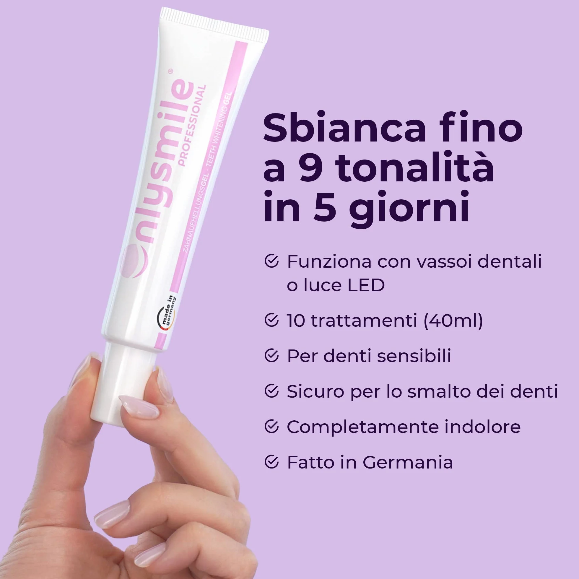 OnlySmile Gel Sbiancante Denti 2 Pezzi Sbiancamento Immediato