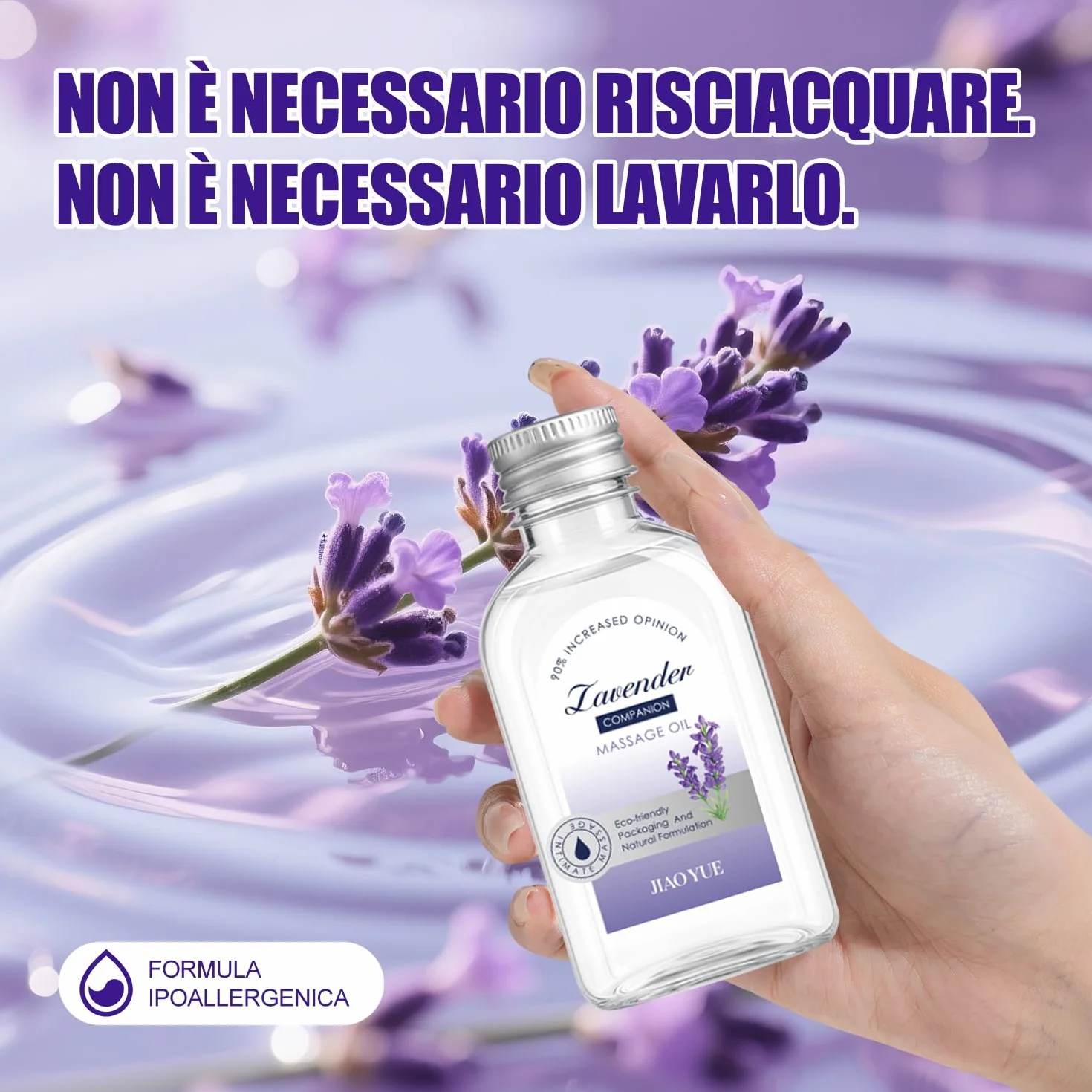 Olio da massaggio aromaterapico alla lavanda 120ml per coppie