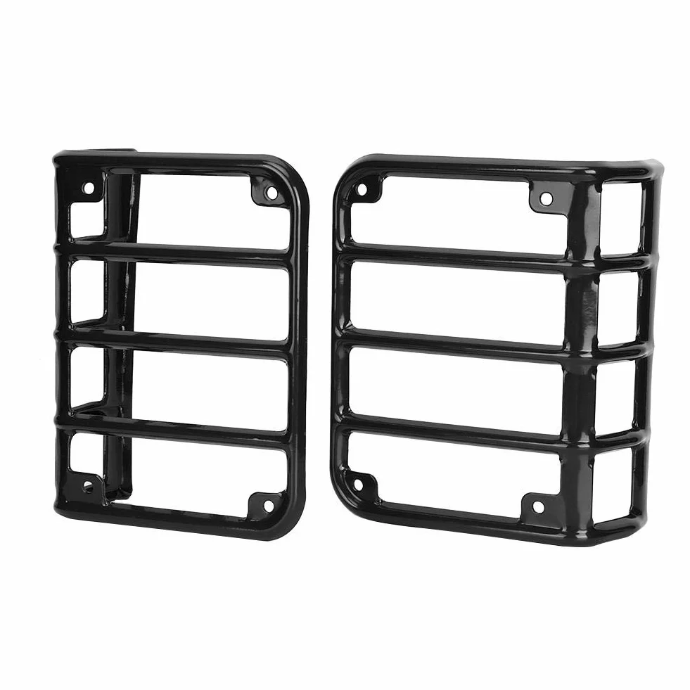 Qiilu Fanali Posteriori Copertura Protezione Adatto per Wrangler JK 2007-2017 Nero