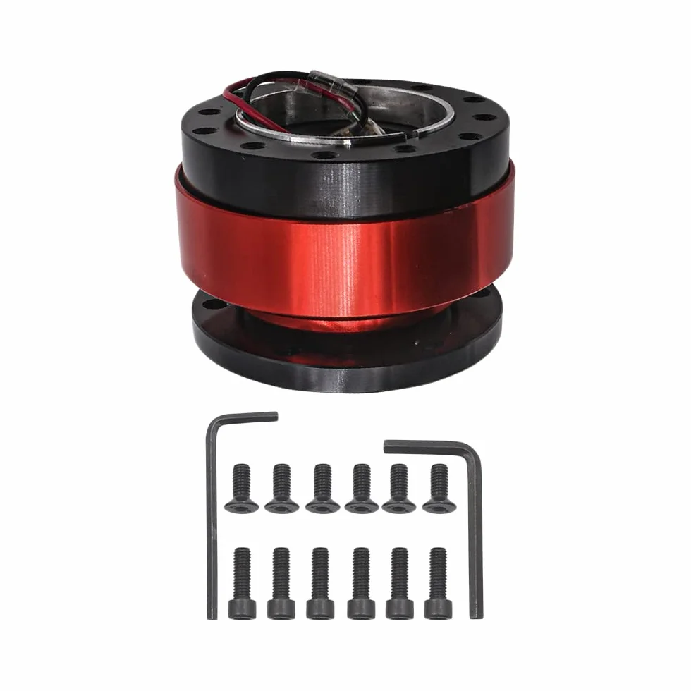 Adattatore per volante a sgancio rapido Riloer Kit con bossolo a 6 fori Race Rally Motorsport