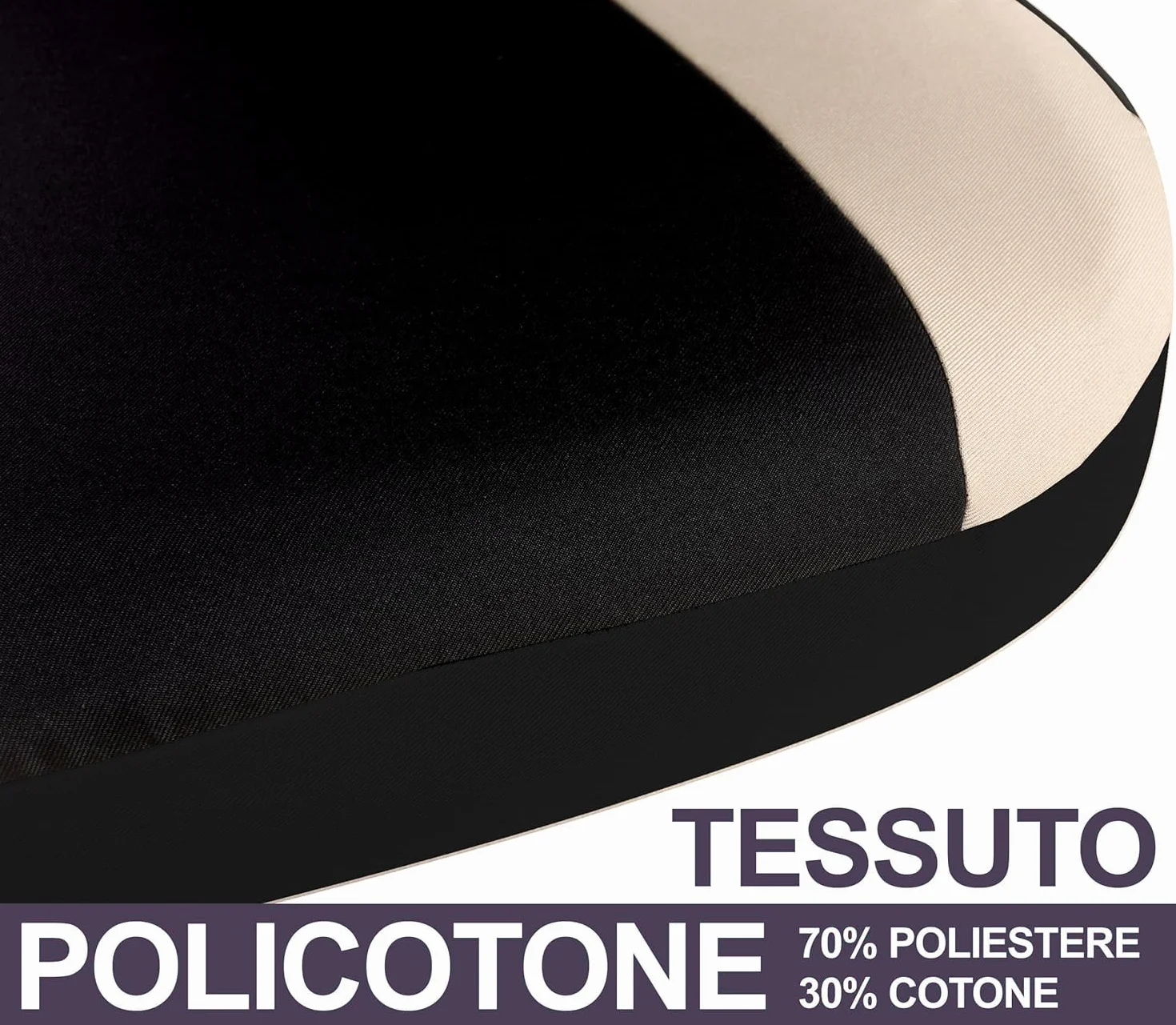 Coprisedili Auto per Smart Made in Italy Set Copri-sedile Anteriori Coppia Nero/Grigio Scuro