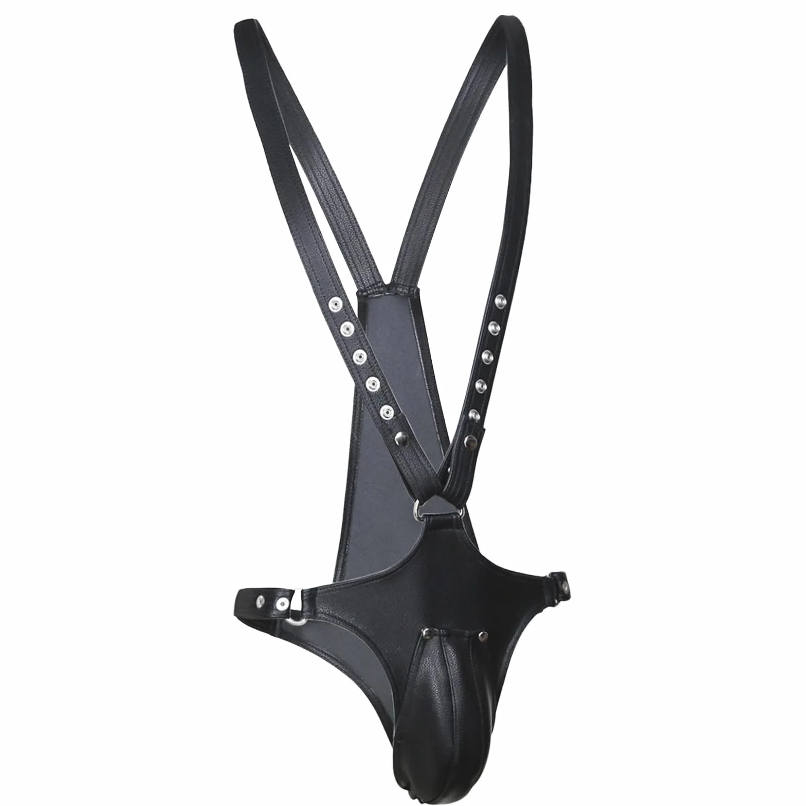 Intimo Harness Uomini Pelle Fetish Festival Rave Sissy Lingerie Gay Bodysuit Erotico Cosplay