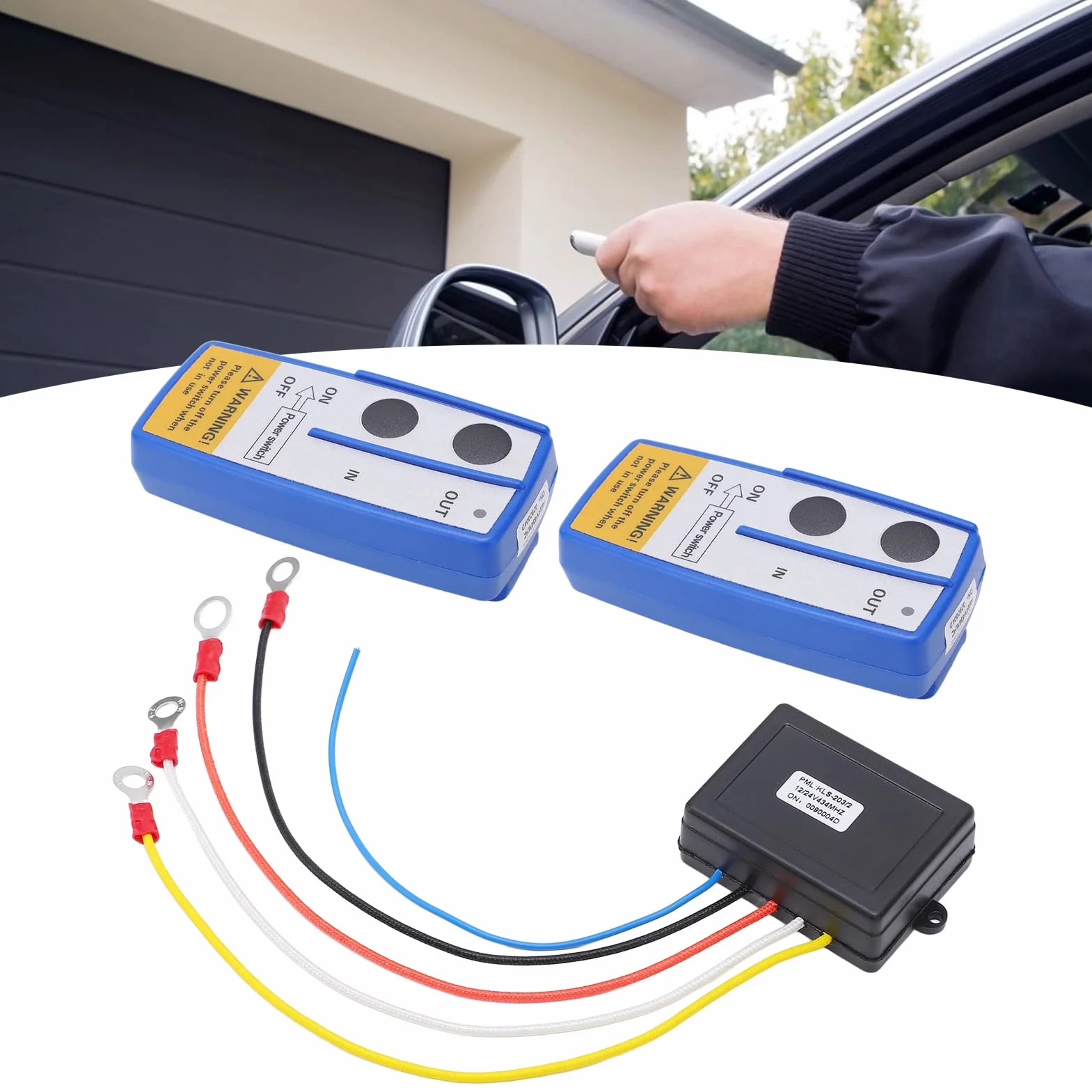 Kit Telecomando per Verricello Wireless 12V 24V 75ft Universale per Camion ATV SUV Auto