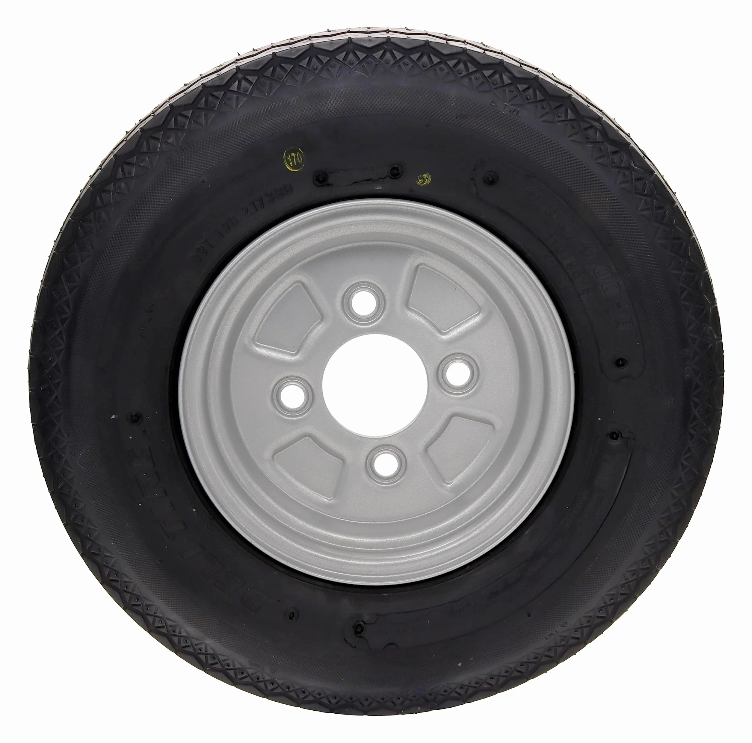 Ruota di ricambio per rimorchio Deli 4.00-8 4.80-8 4PR 62M per Stema DDR ruota completa grande foro centrale set o singolo 8 pollici