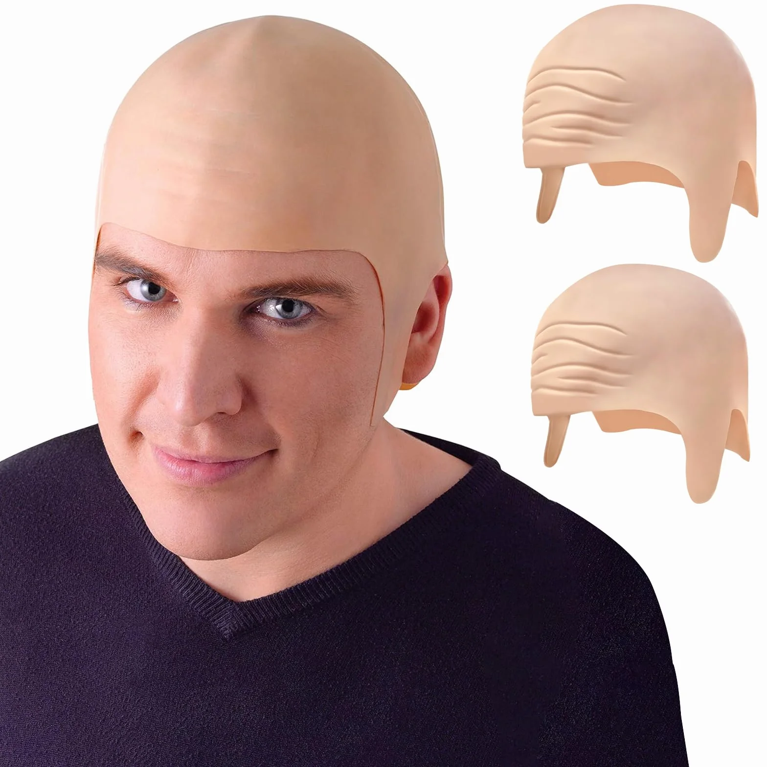 Berretto Calvo in Lattice per Adulti, Cappello Pelato per Costumi Carnevale Halloween