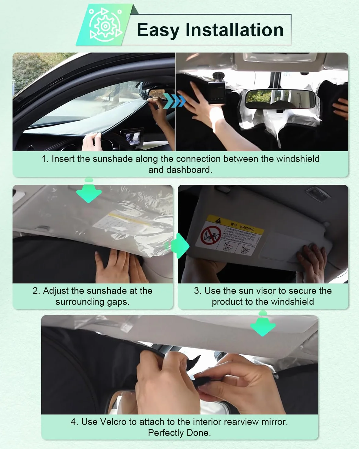 [Upgrade] GAFAT Suzuki Vitara LY iV-4 Hybrid 2016-2025 2026 Parasole, Parabrezza interno, Protezione Solare, Raffreddamento, Protezione UV, Suzuki Vitara Accessori