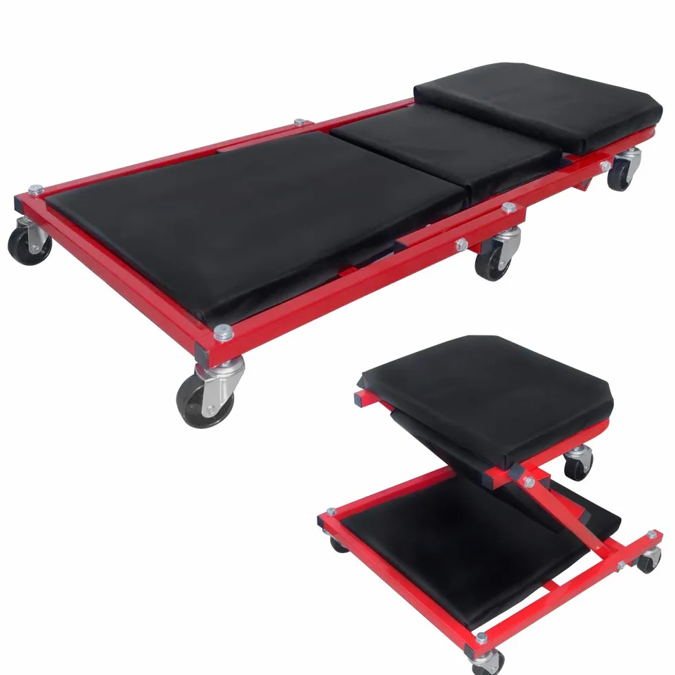HENGMEI Carrello sotto Auto Professionale Lettino Pieghevole sotto Auto con 6 Ruote