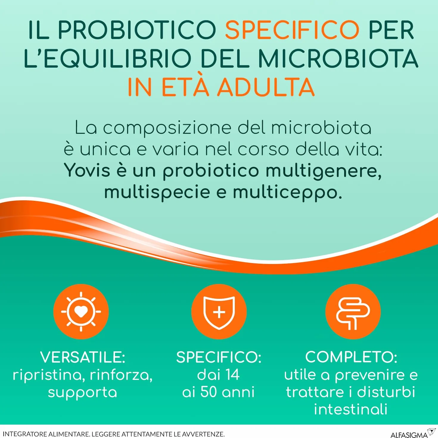 YOVIS Caps Probiotici Benessere Intestinale 50 Miliardi Fermenti Lattici Vivi 10 Capsule