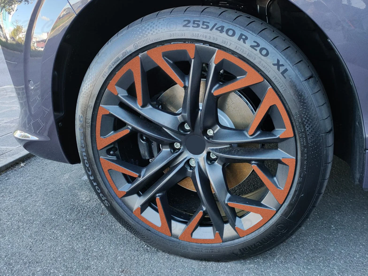 Adesivi per cerchioni Cupra TERRAMAR Hadron 8,5 x 20 pollici ET38 (rame metallizzato opaco)