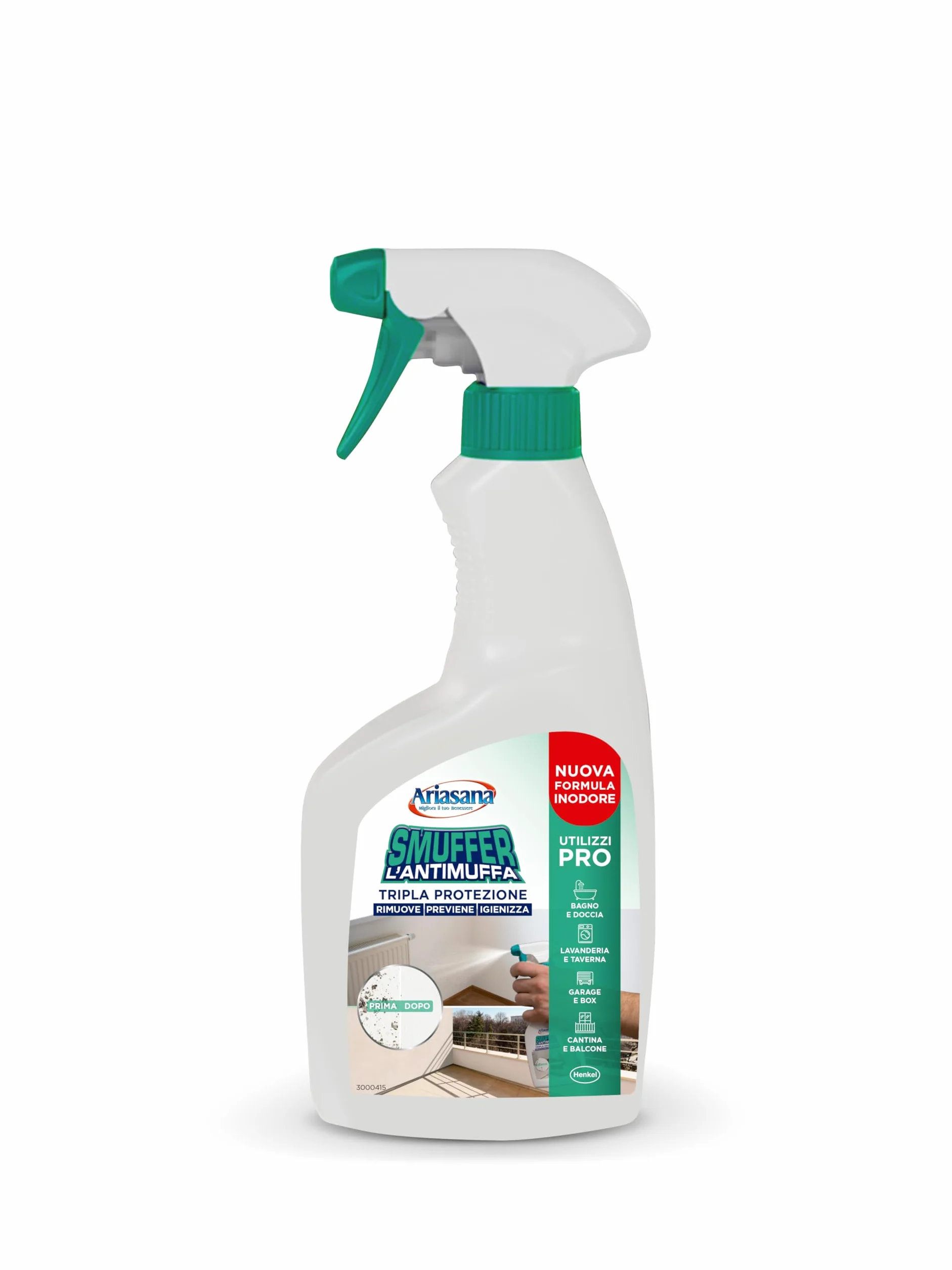 Ariasana Smuffer Professional L'antimuffa Igienizzante spray 375ml