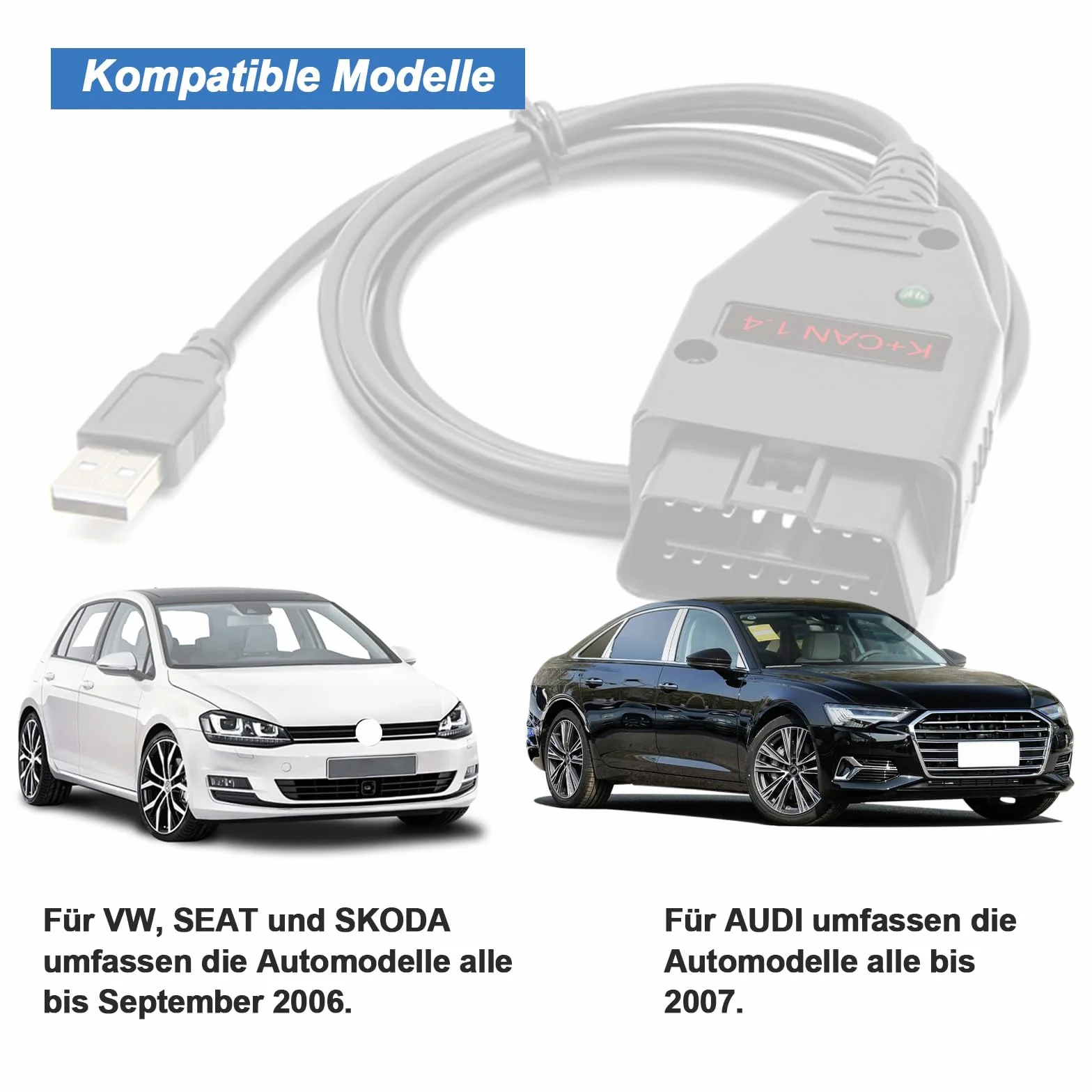 K CAN Commander v1.4 OBD Scanner for VAG/Audi/Skoda/SEAT/Nissan Compatible with K+CAN Commander 1.4 ECU Programming Tool