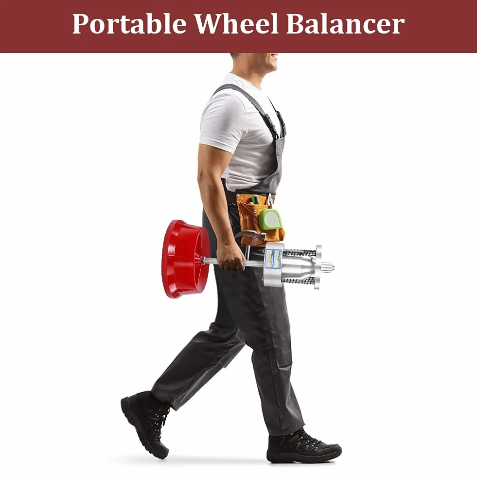 Ejoyous Equilibratrice Pneumatici, Mozzi Portatili per Camion per Auto Bilanciatore di Pneumatici, per Ruote a Bolla, Equilibratrice per Ruote per Auto, Equilibratrice per Ruote per Camion