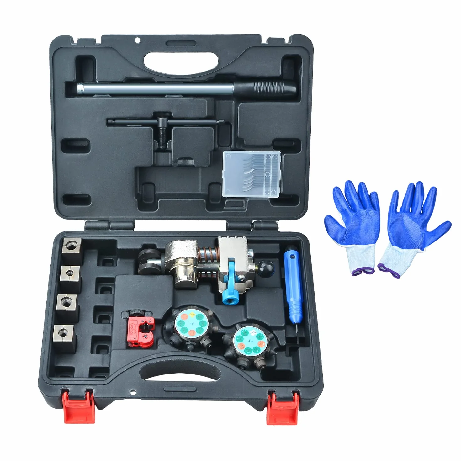 Kit Svasatura Tubi Freno Professionale per Tubi 3/16" 1/4" 5/16" 3/8" (4,75/6,35/8/9,5 mm) 37° e 45°