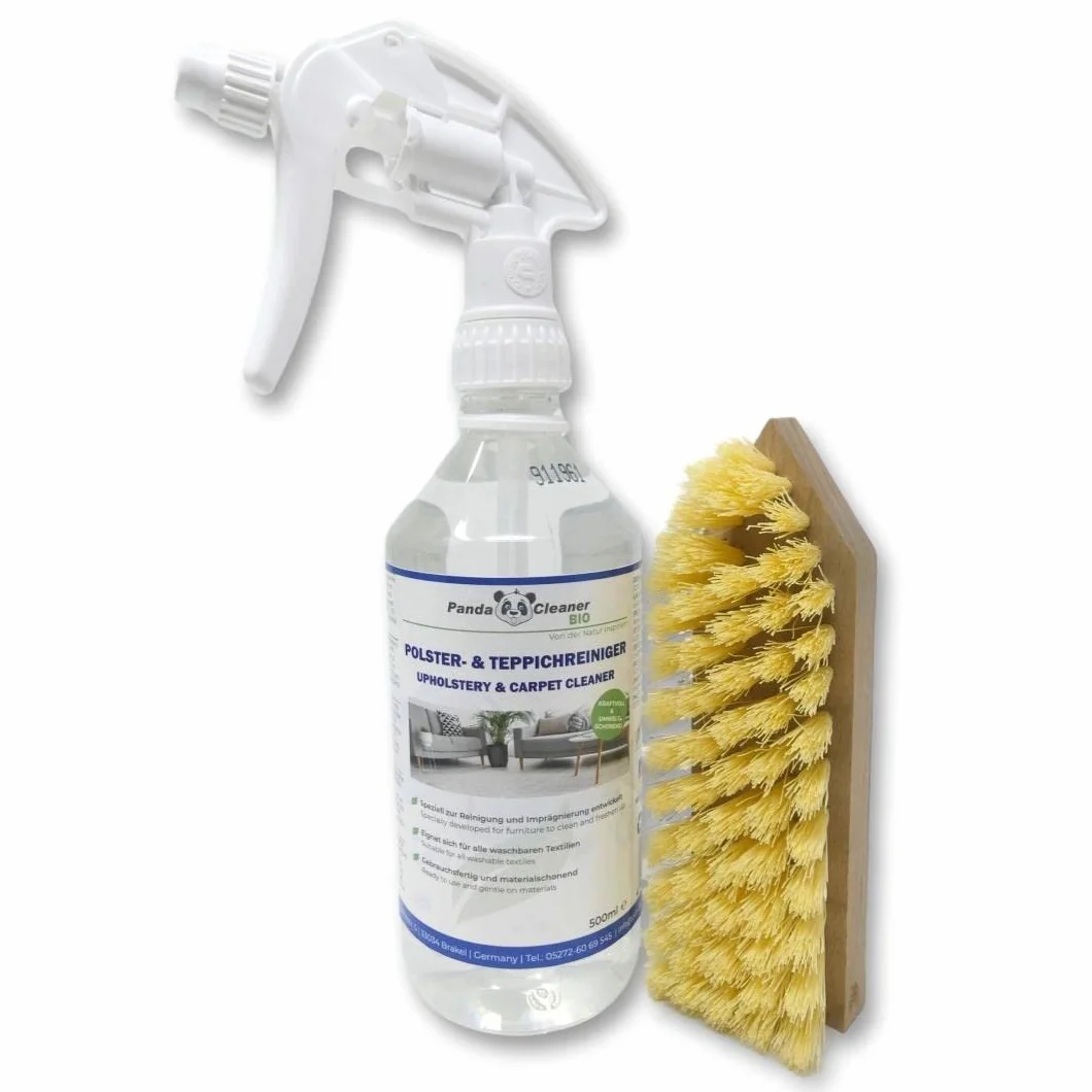 PandaCleaner Detergente biologico per tappezzeria 500 ml spray con spazzola