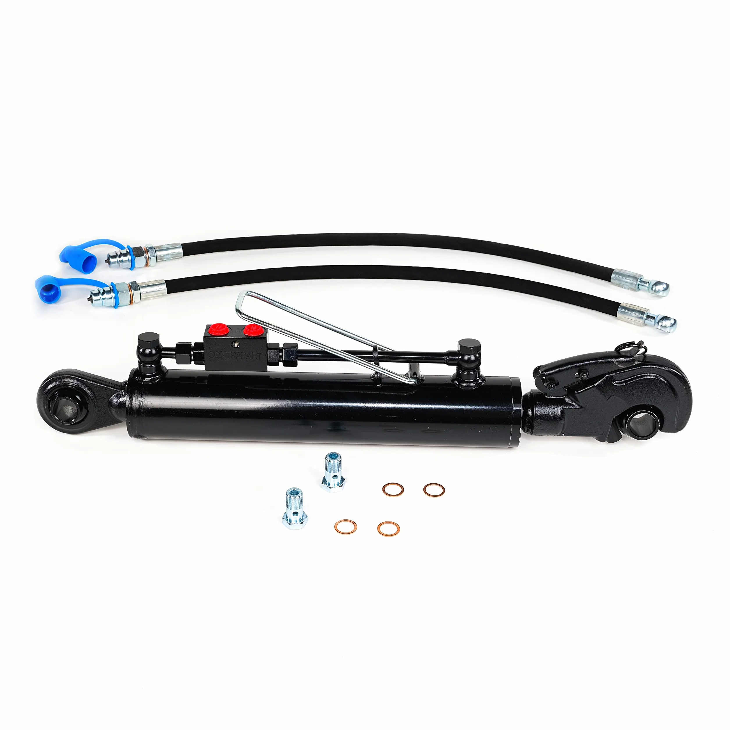 Terzo punto idraulico per trattore CAT2 280 mm Corsa Bloccaggio completo tubi nippli