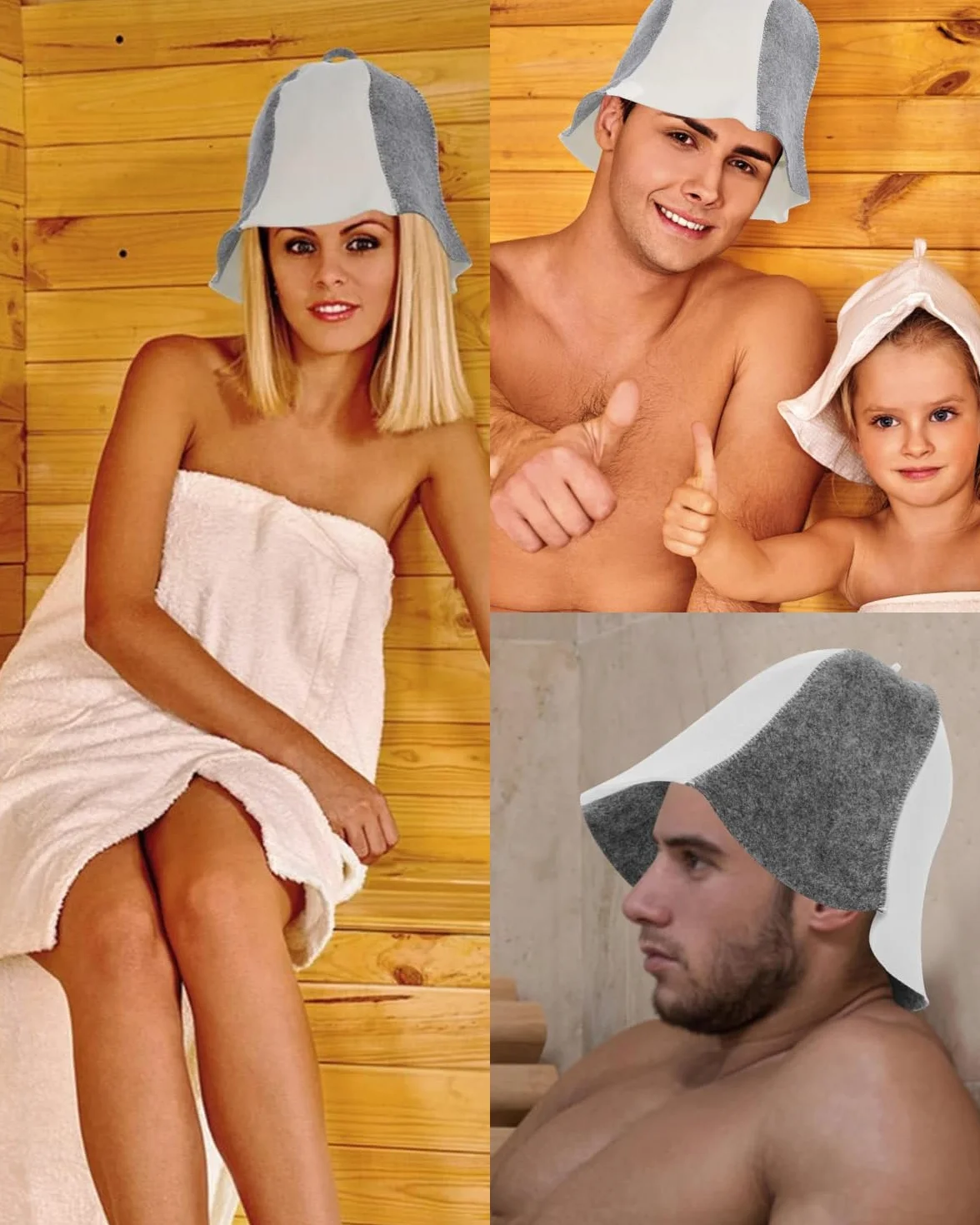 Cappello da Sauna Ucraina in Feltro di Lana per Vapore
