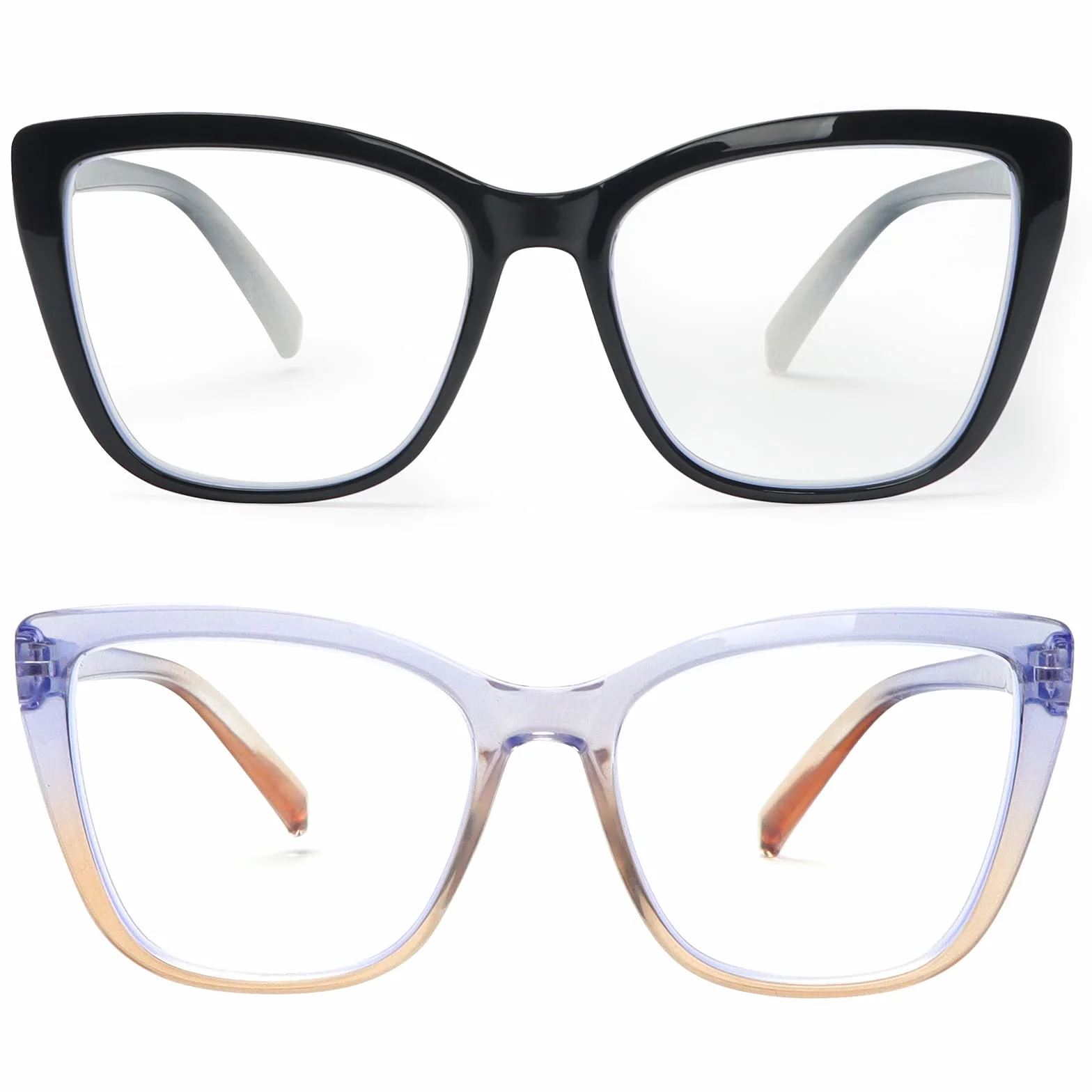 KoKoBin 2 Pack Occhiali da lettura da donna Anti luce blu per computer