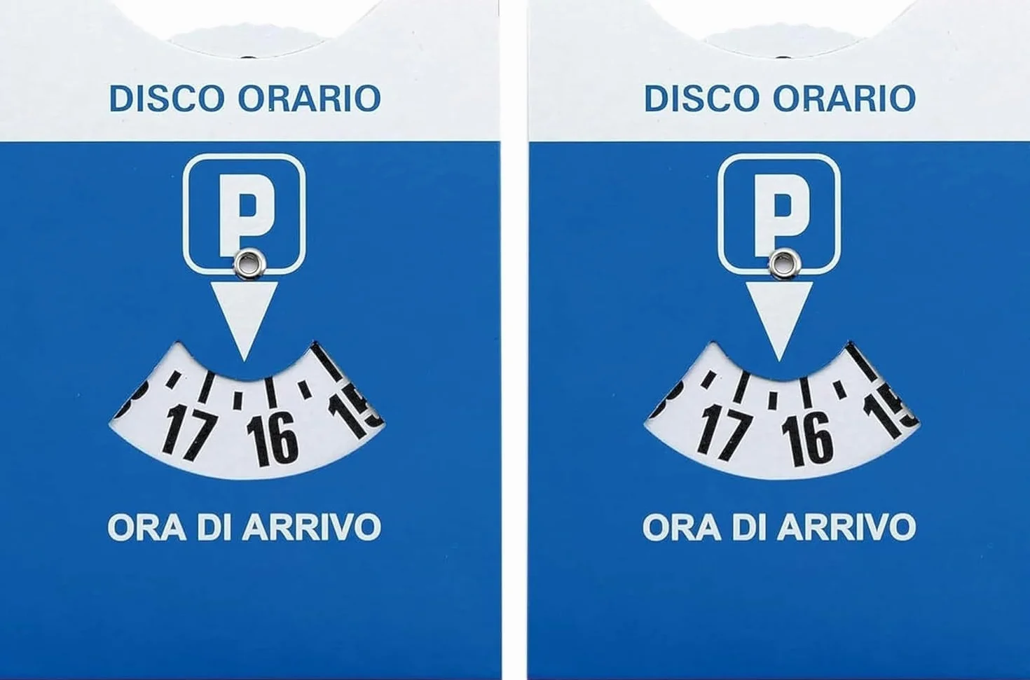 Disco Orario Auto MAXI + Porta Documenti Auto Plastica Blu + Busta PVC 15x12 CM - Parchimetro Italiano x Auto e Moto - Accessori auto