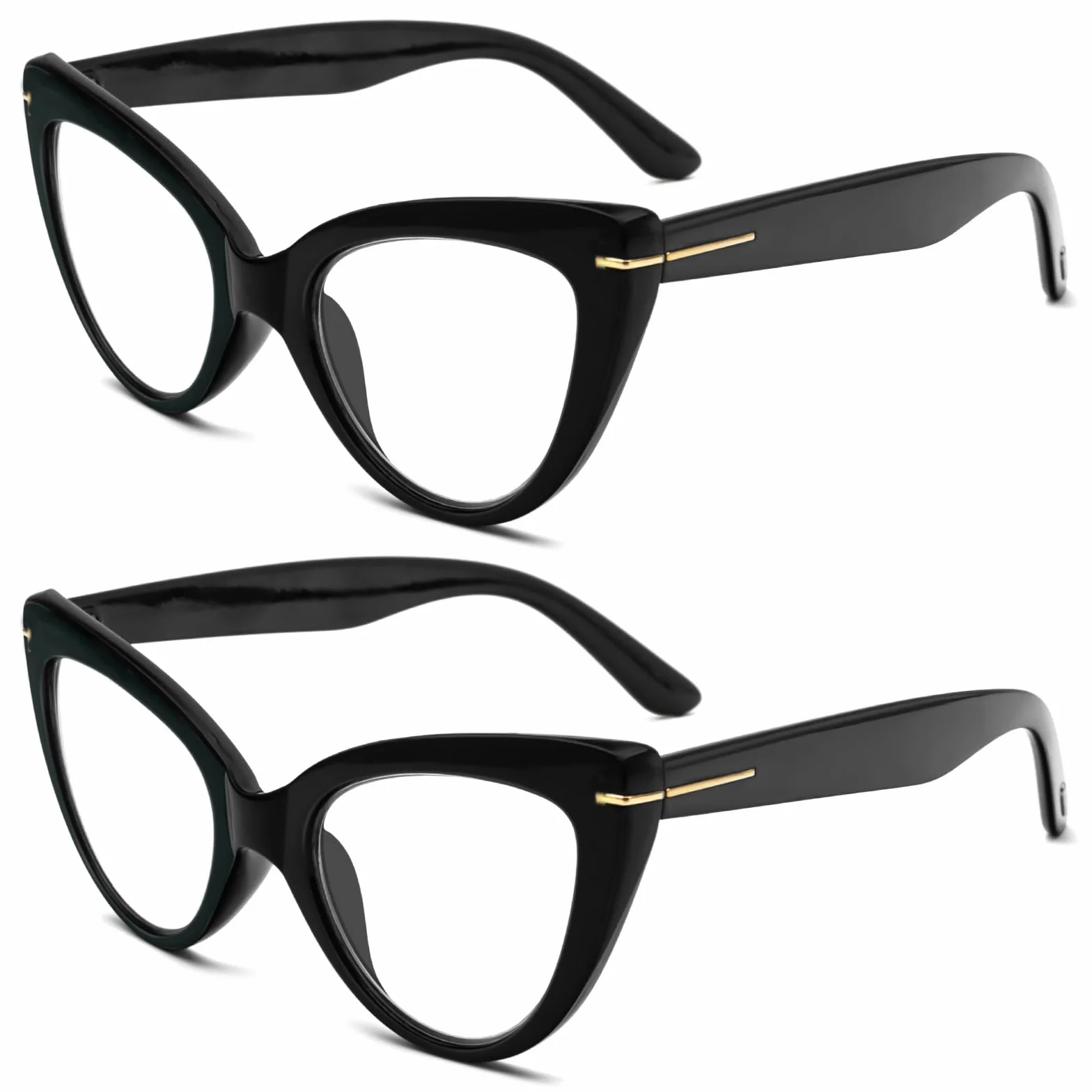 Occhiali da Lettura Donna Cat Eye Confezione da 2 Anti-Luce Blu