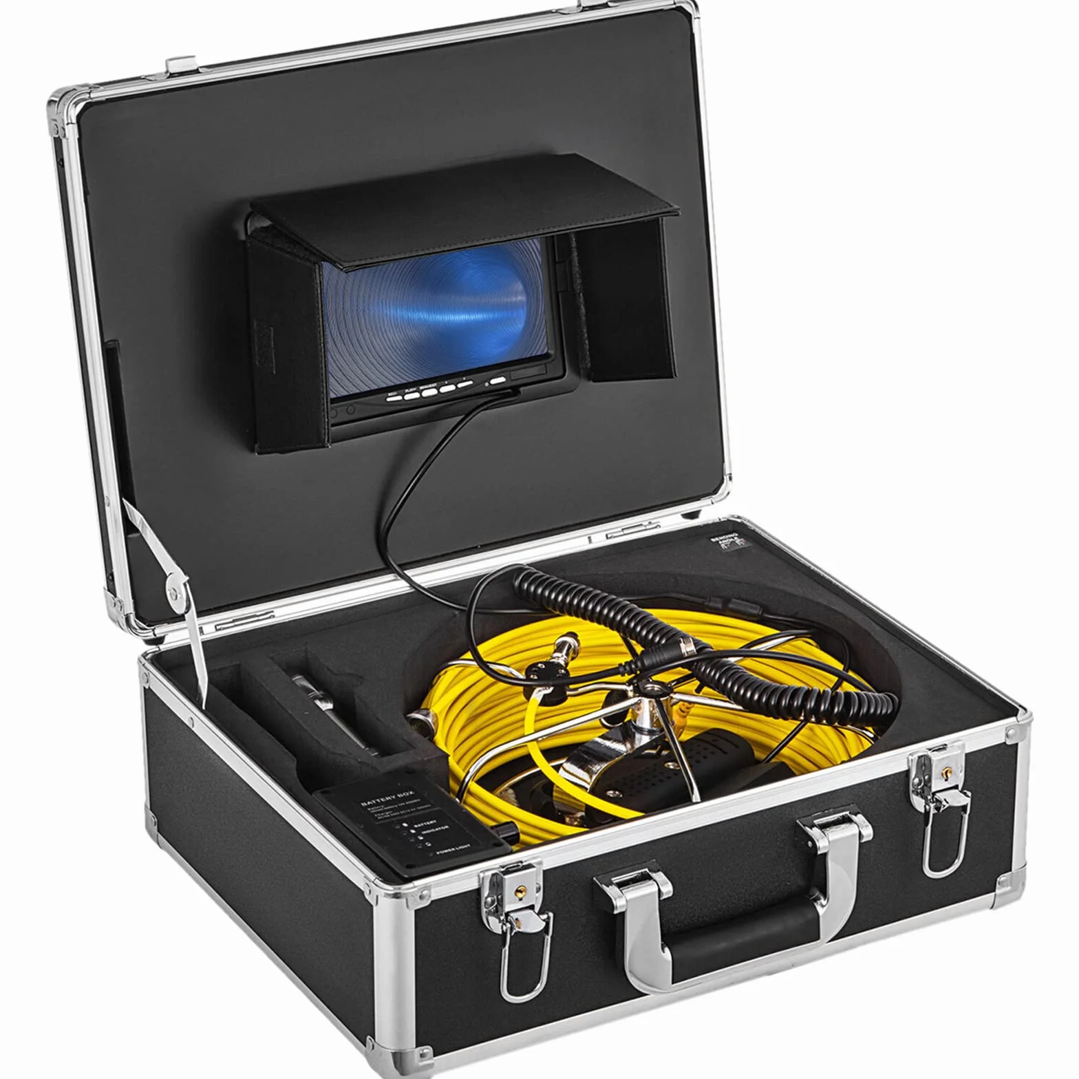 VEVOR Telecamera d'Ispezione per Fognatura Impermeabile Cavo da 20m Schermo LCD 7 Pollici