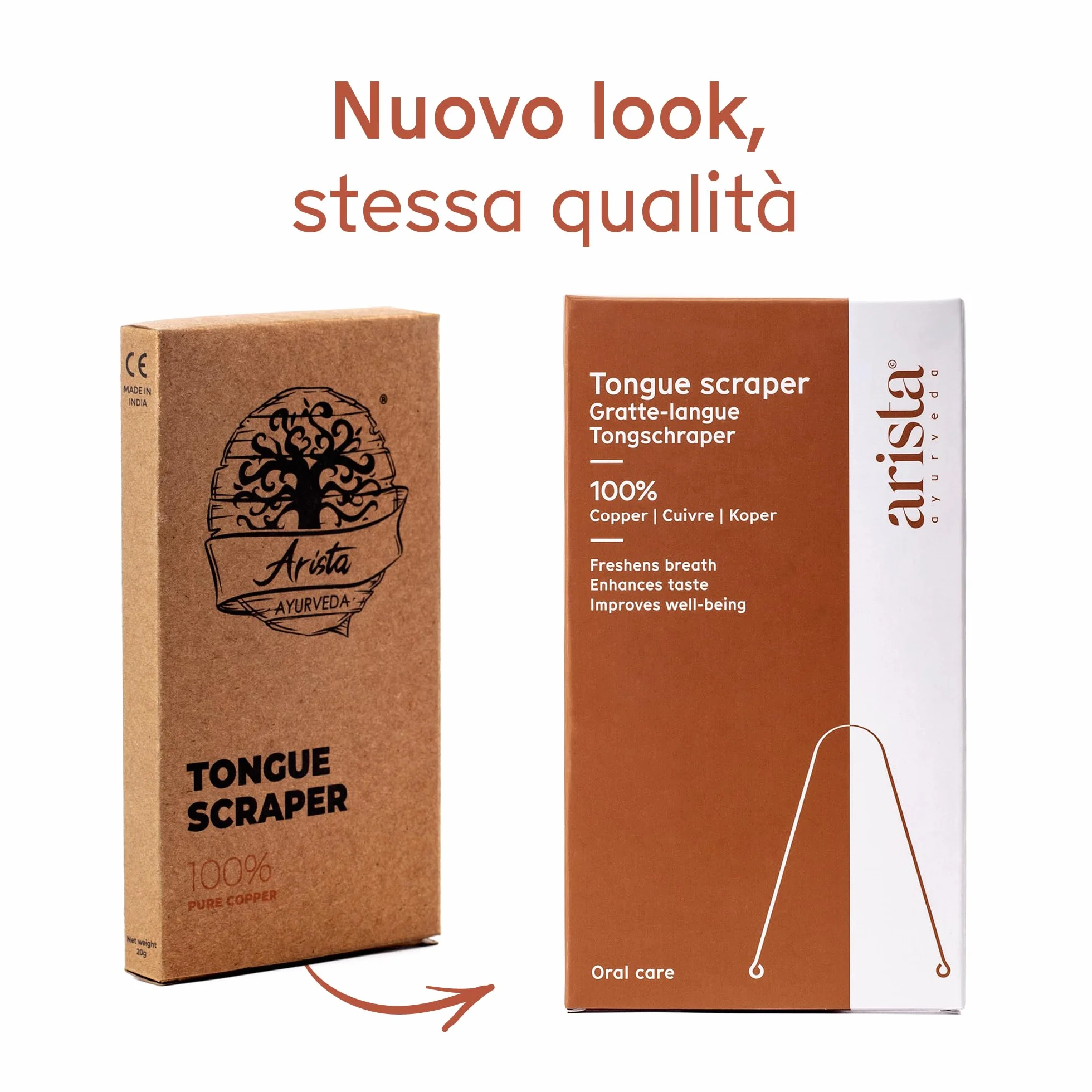 Arista Pulisci Lingua Nettalingua Rame Raschietto Lingua Igiene Orale Alito Cattivo