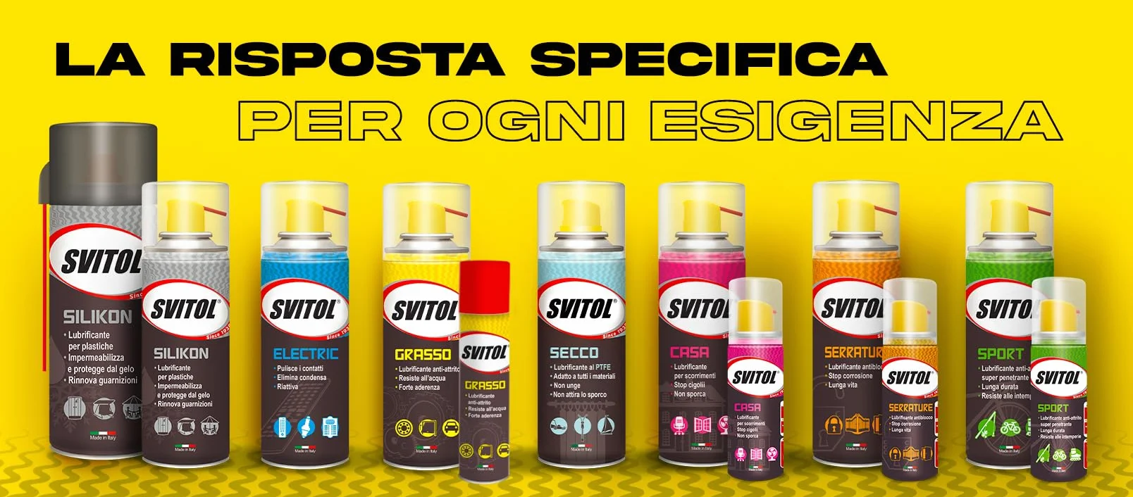 Svitol Lubrificante Spray 200 ml al silicone, per plastiche, impermeabilizza, resiste alle temperature, rinnova guarnizioni, cannuccia integrata, valvola 360°