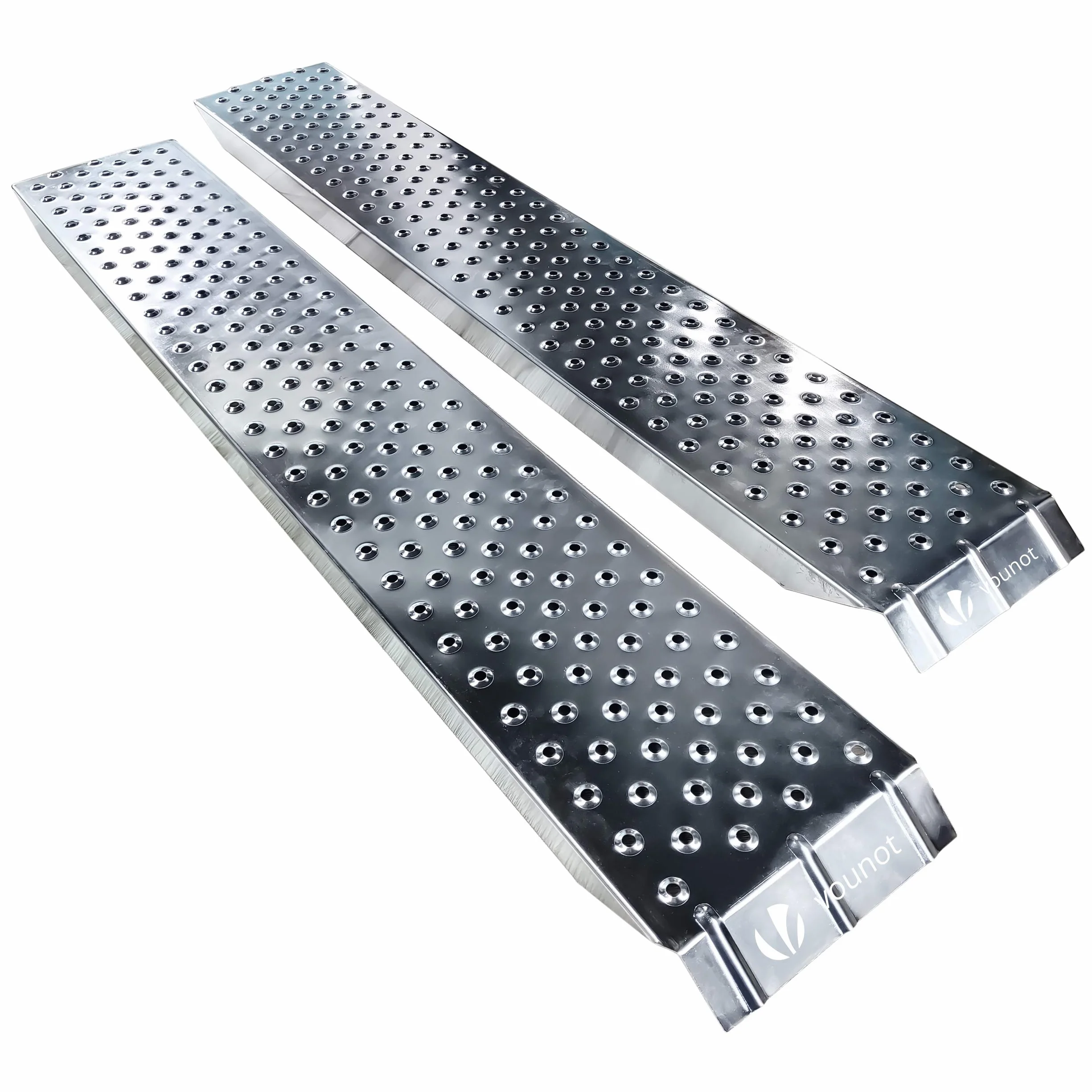 VOUNOT® Rampa di Carico in Acciaio, Due Rampe per Moto, Scooter, Quad, Trattorino, Furgone, Carrello, Carico Massimo 400 kg, 135x23 cm