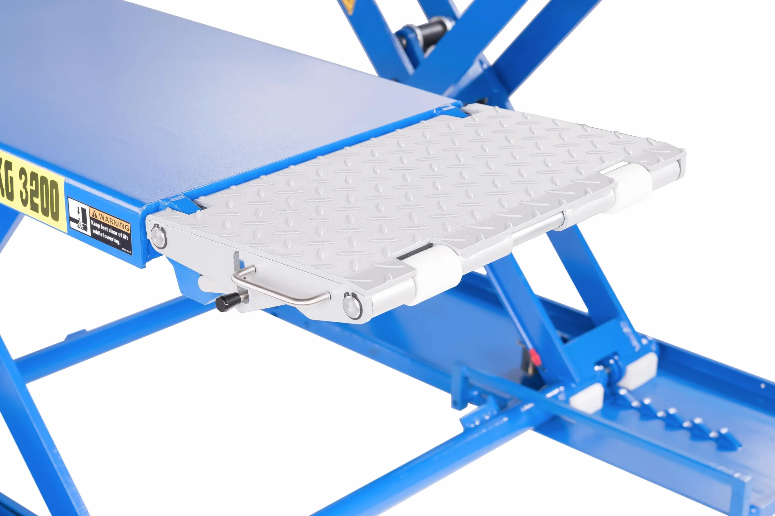 Sollevatore a forbice 3,2t elettroidraulico, con kit di manovra 230 Volt con sblocco elettrico automatico