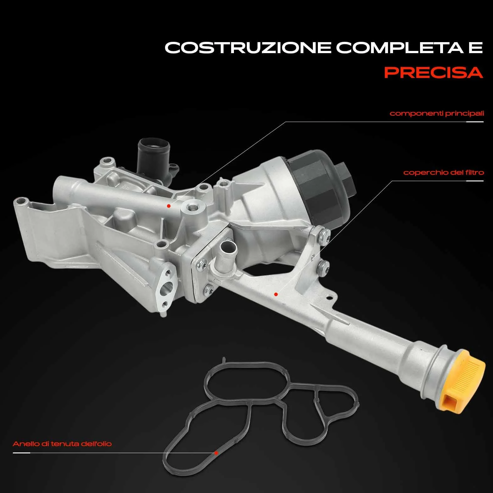 Frankberg Radiatore dell'olio Motore Alloggiamento del filtro dell'olio Diesel Compatibile con 169 312 319 Van 312 519 Punto 199