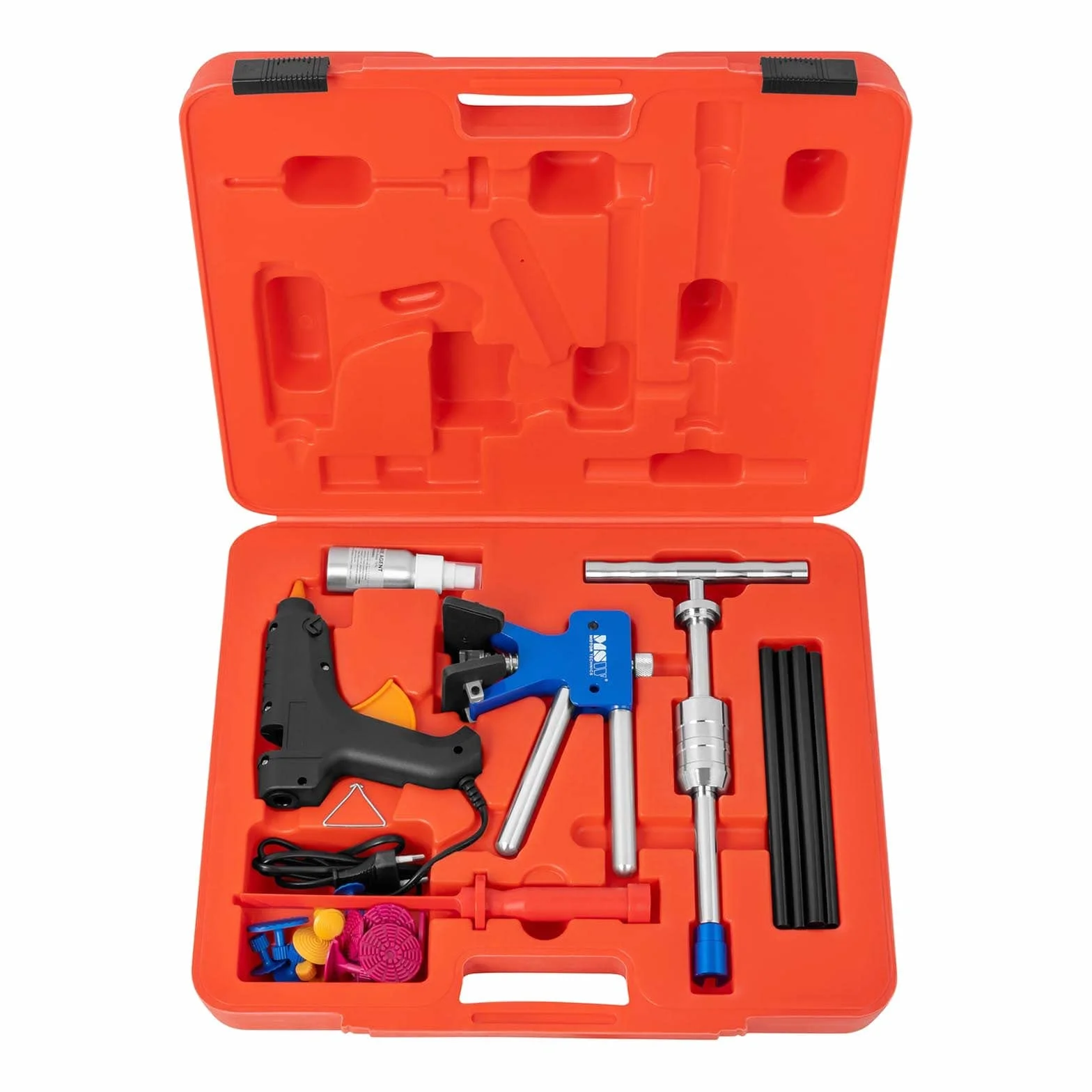 MSW Kit Tirabolli Auto Sollevatore per Riparare la Carrozzeria MSW-DENTPULLER.SET2 (230 V, 40 W, 33 Pezzi)