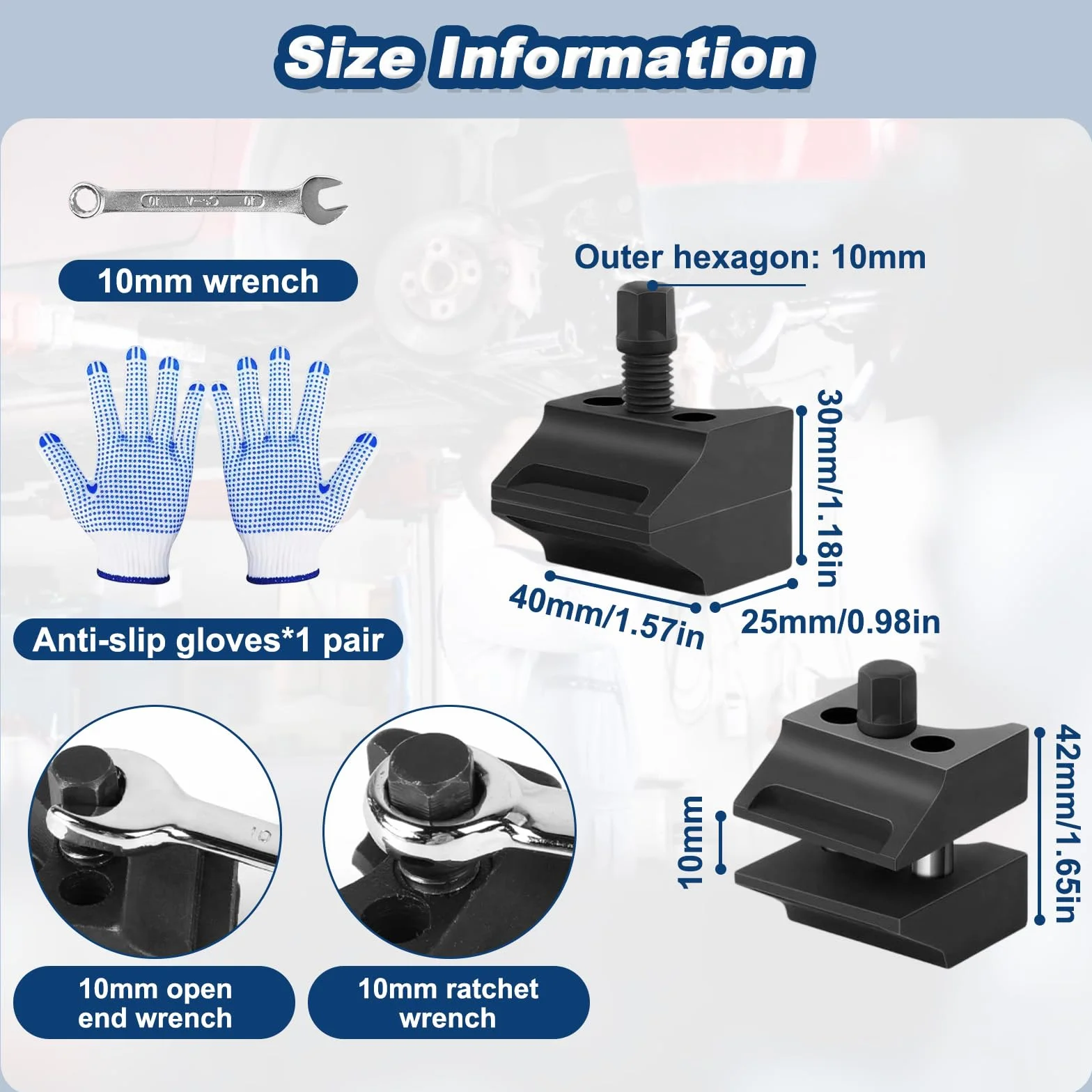 Kit Separatore Espansore con Chiave per Ammortizzatori Auto, Divaricatore Sospensione, Strumento Espansione, Distanziatore