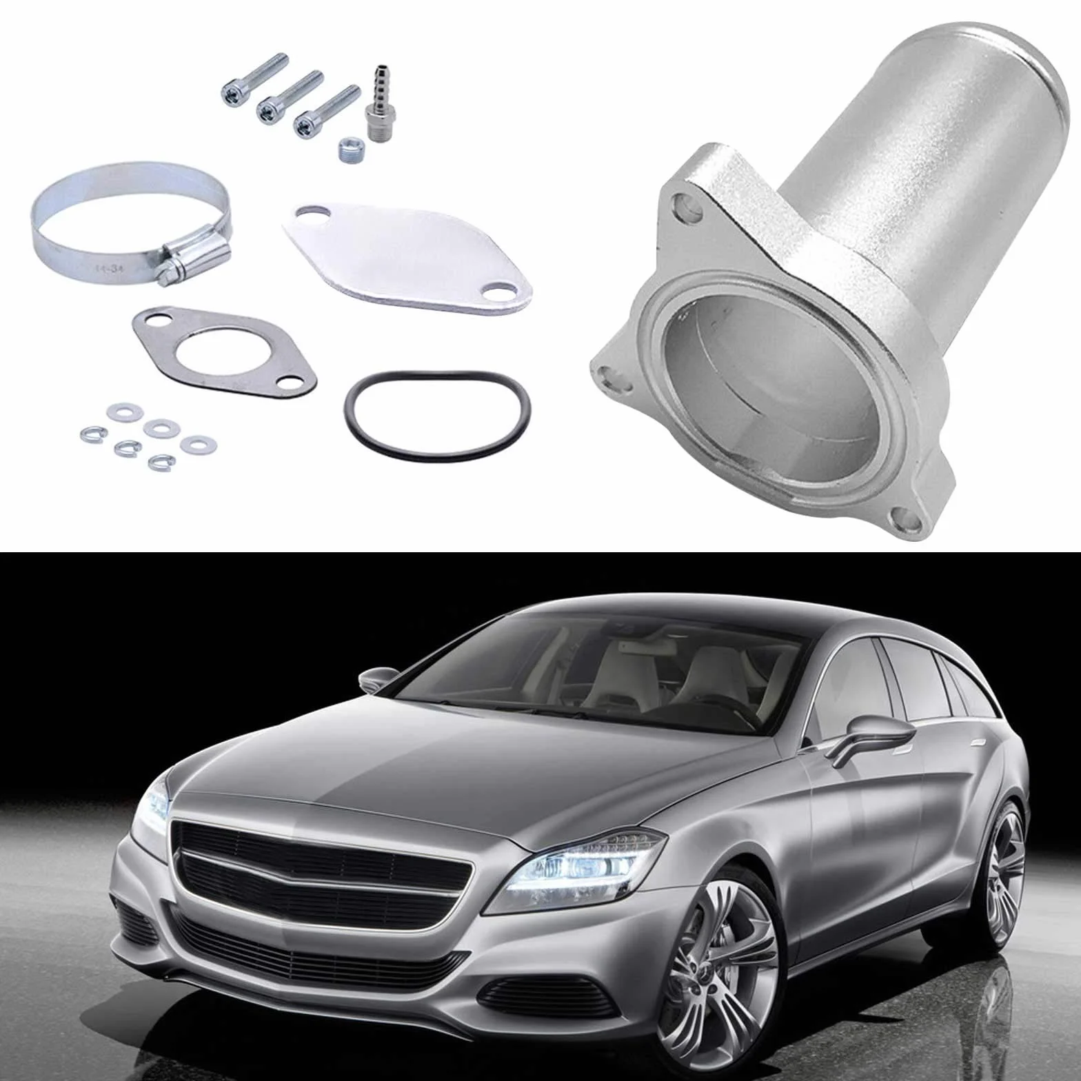 Valvola EGR, 57 mm Tubo di Sostituzione Della Valvola Adatto per EGR Delete Kit 1.9 TDI 130/160 CV Diesel
