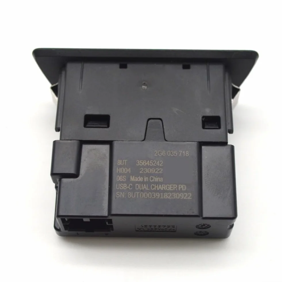 Pannello di ricarica USB-C Per ID3 Per 8 T-Cross Per T-ROC Per Polo con OEM 2G6035718 Interfaccia di Ricarica Auto Due Porte