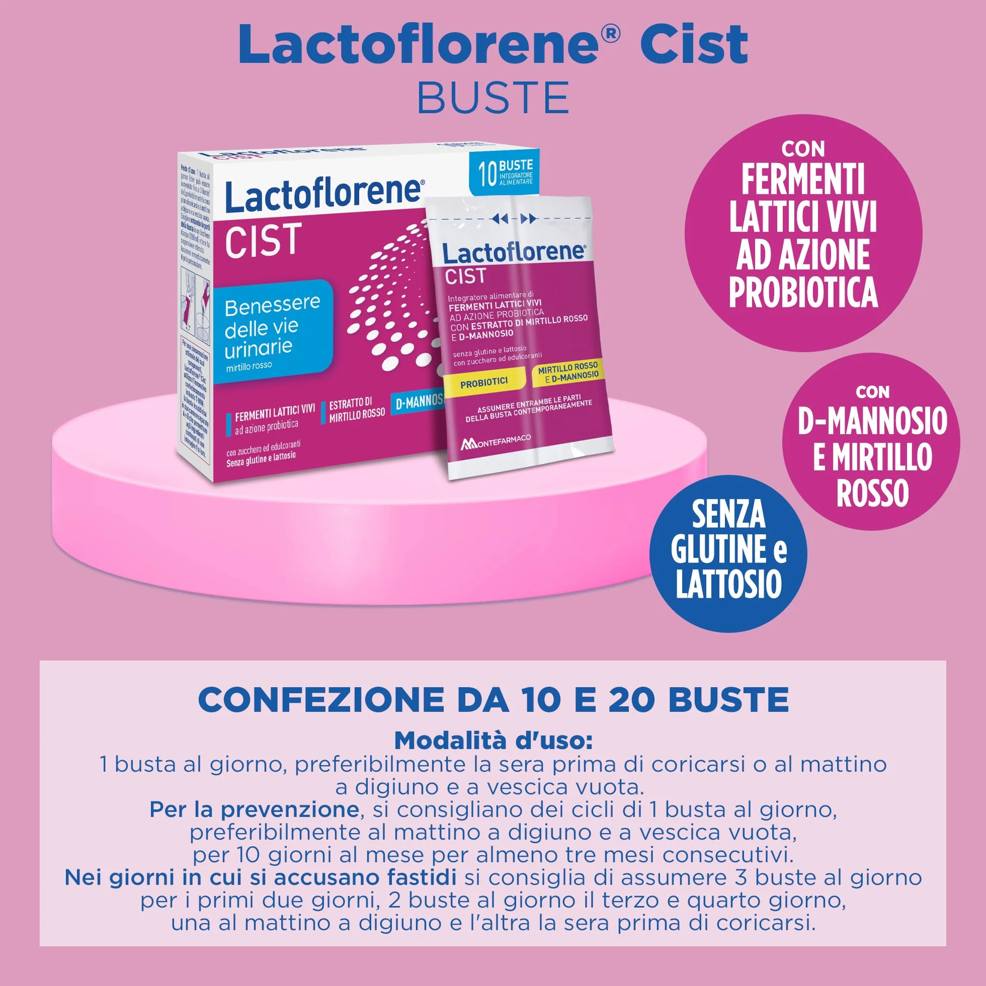 Montefarmaco Lactoflorene CIST Integratore Alimentare 20 Bustine