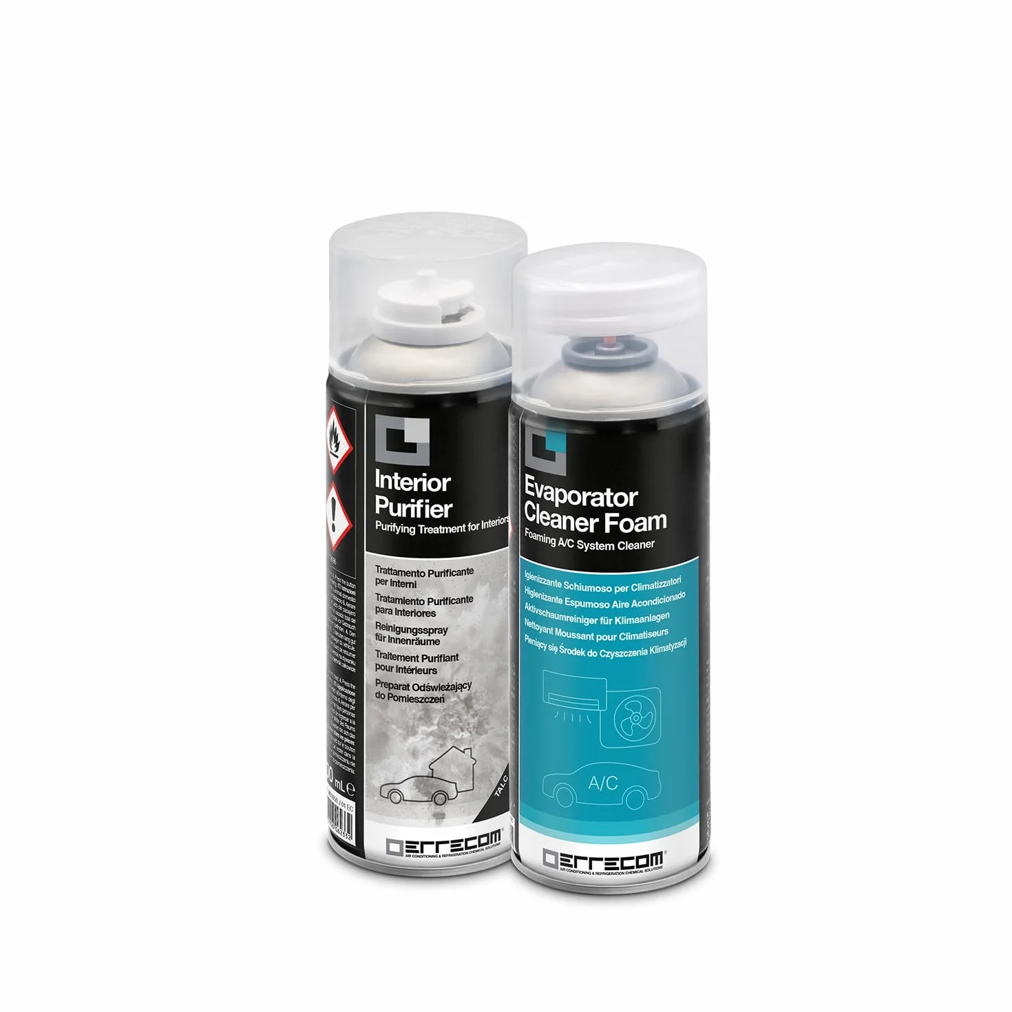Errecom Total Care Kit Completo Pulizia Igienizzazione Climatizzatore Auto Abitacolo 2x200mL