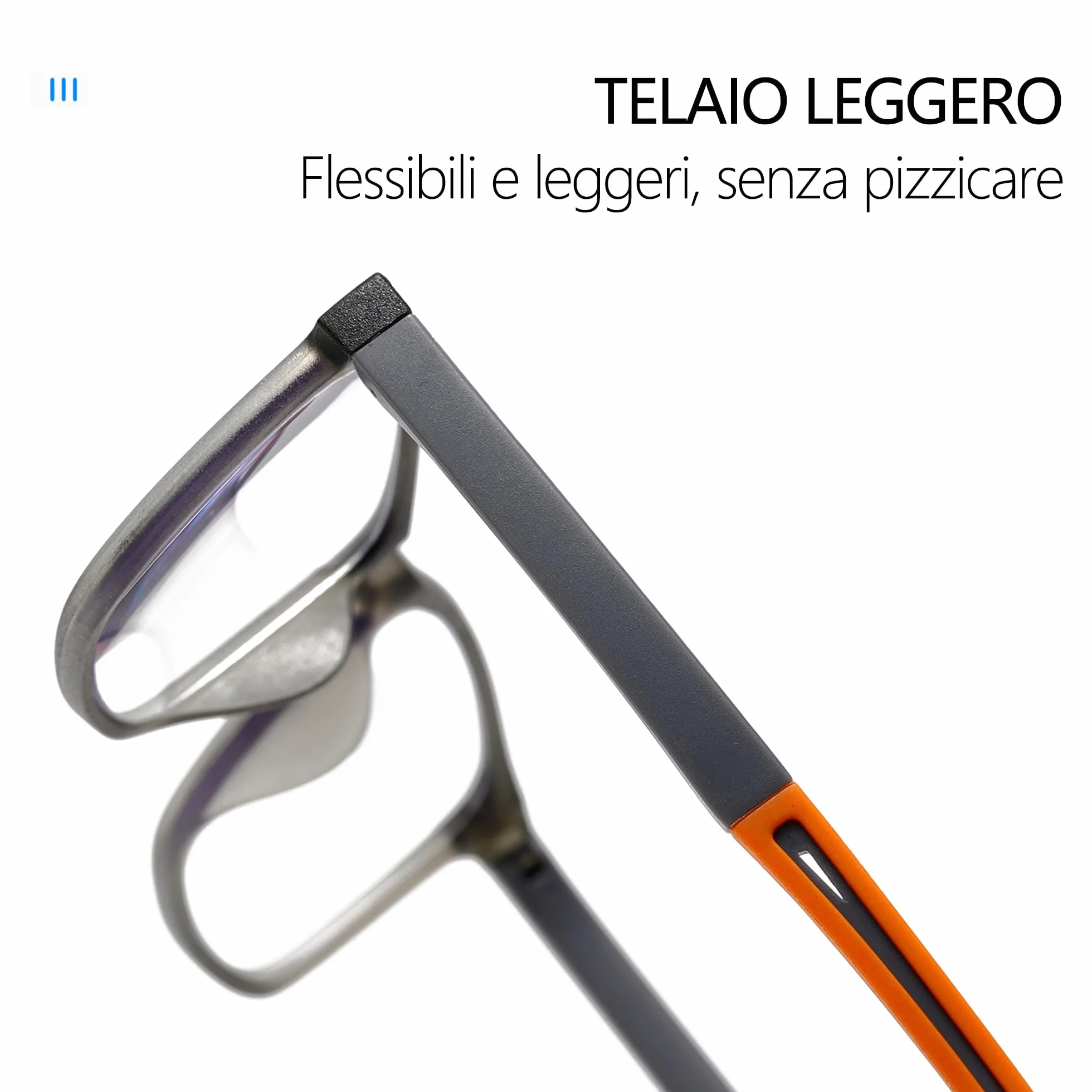 Occhiali da Lettura Uomo 3 Paia Filtro Luce Blu Design Sportivo Elegante Leggeri Antiscivolo