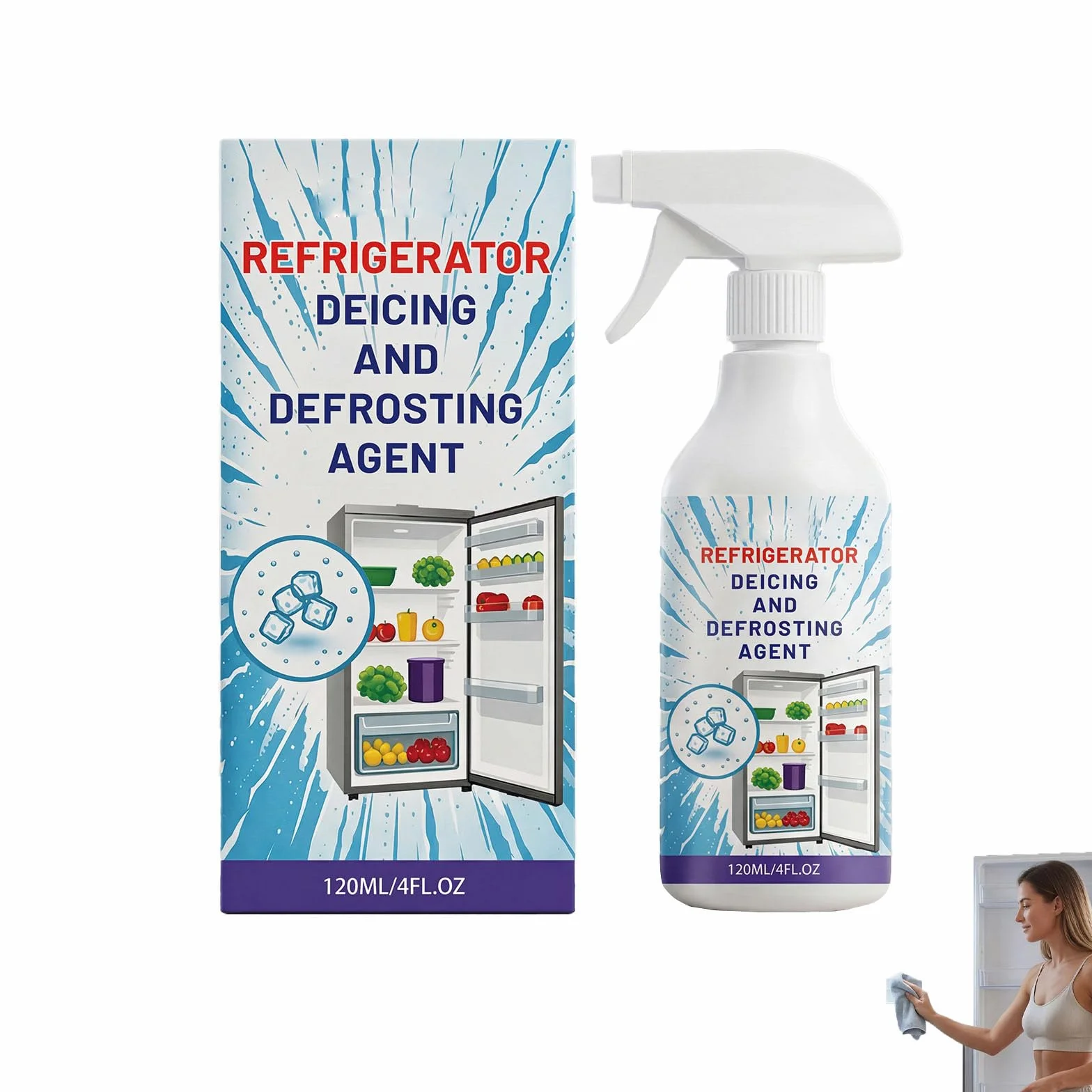Spray Sbrinante per Frigorifero e Congelatore Antigelo Professionale