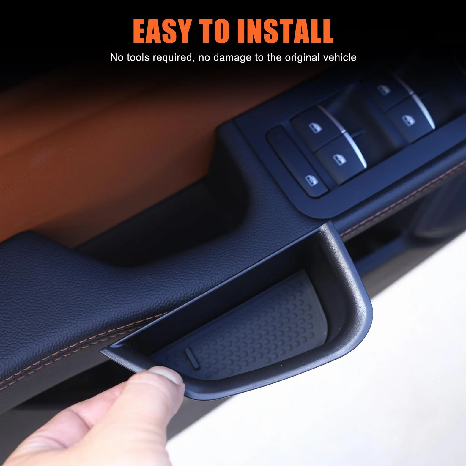 PIUGILH Scatola portaoggetti per porta dell'auto, con cuscino, adatta per Alfa Romeo Giulia 2017 – 2020,2 pezzi, per porta dell'auto, per accessori interni Giulia
