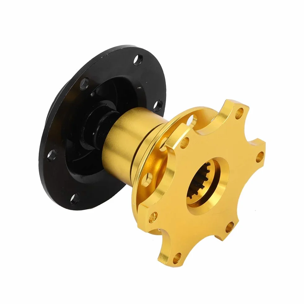 Volante Universale Adattatore Mozzo Sgancio Rapido 6 Fori Kit Scatto Strumento Riparazione Auto Race Rally Motorsport Oro
