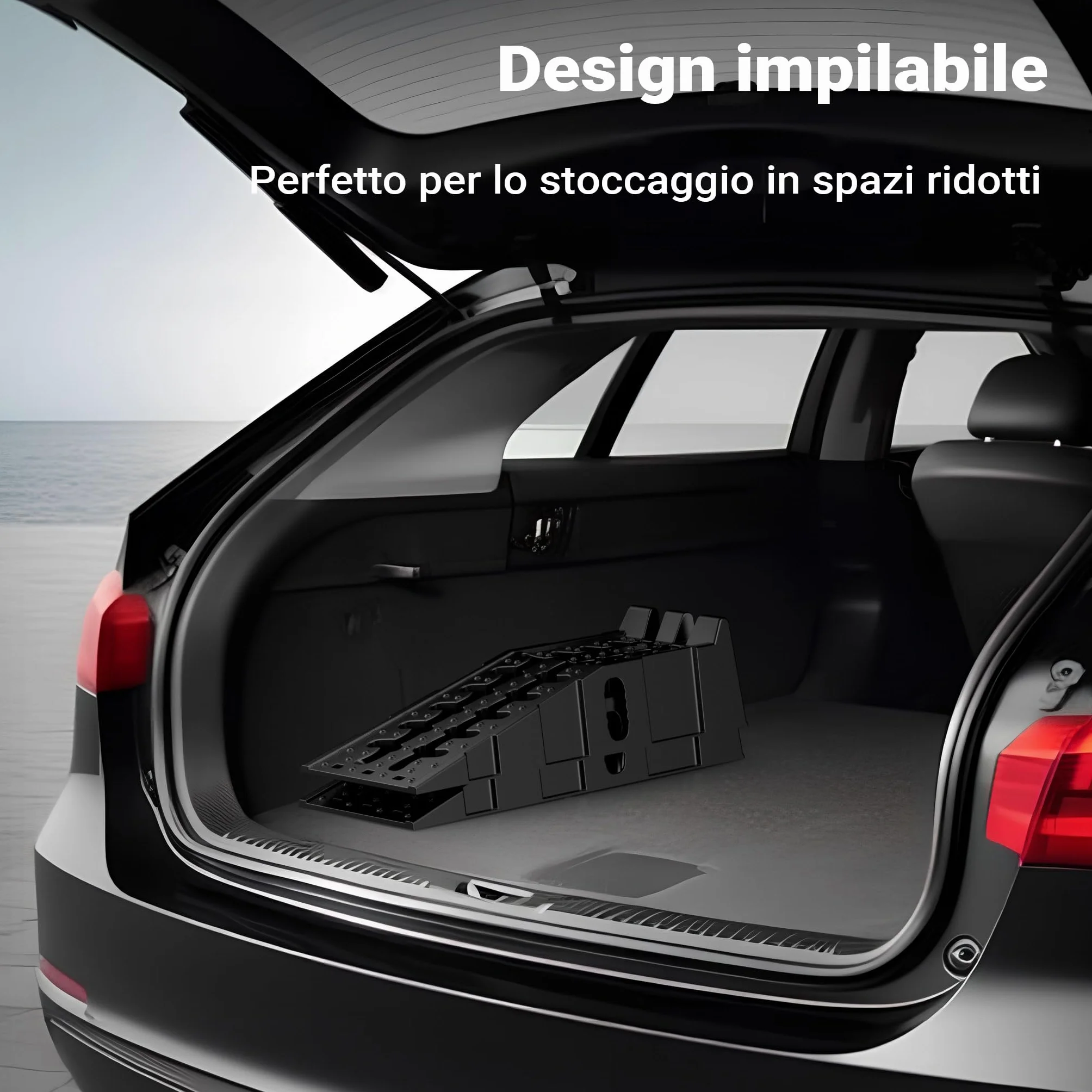 XPOtool Cunei livellatori auto veicoli 2 pz. max 5 t Rampa di livellamento in plastica