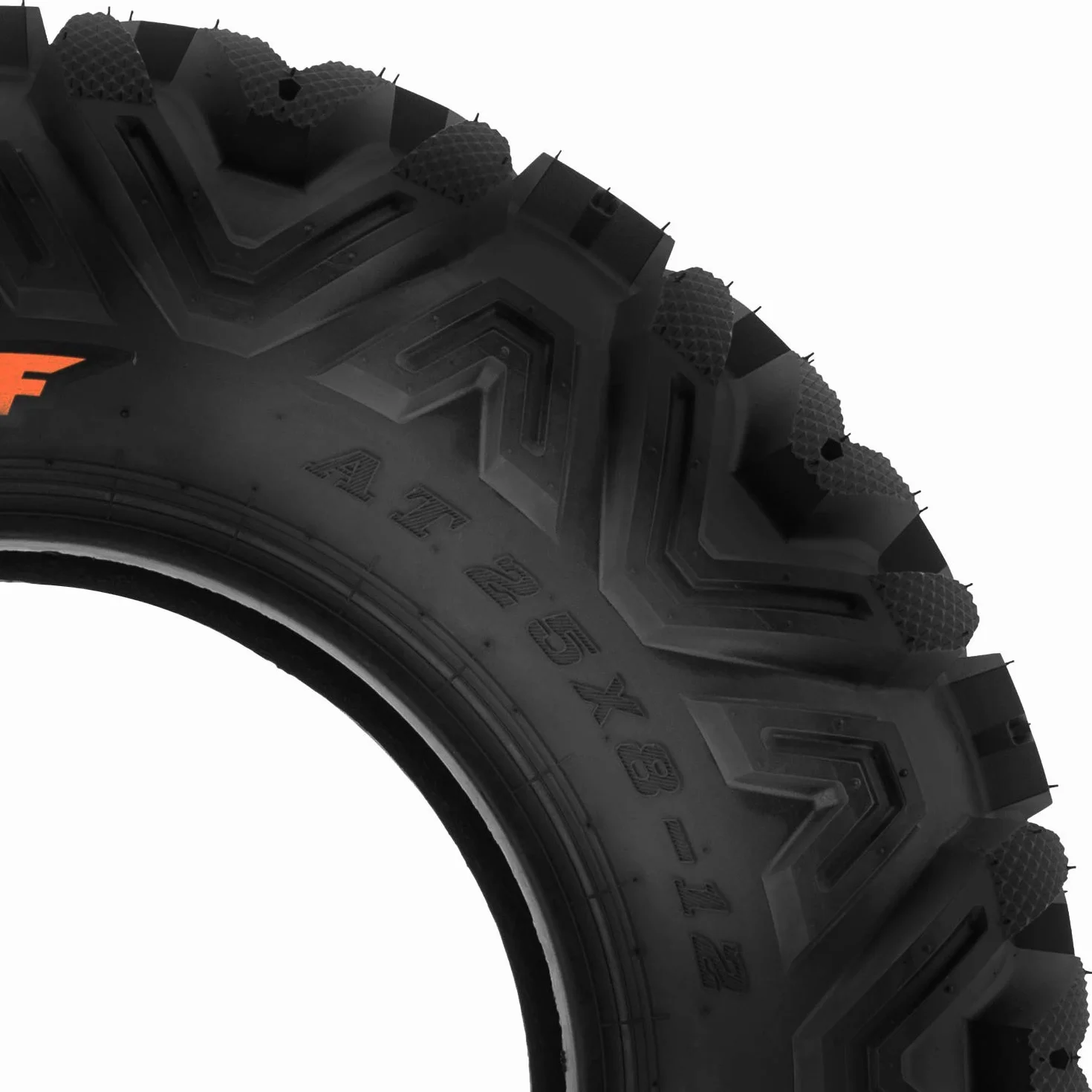 SunF A033 25x8-12 25x8x12 Quad ATV UTV Pneumatici, 6 PR, Tubeless Quad Pneumatici POWER I E4 Mark, set di 2