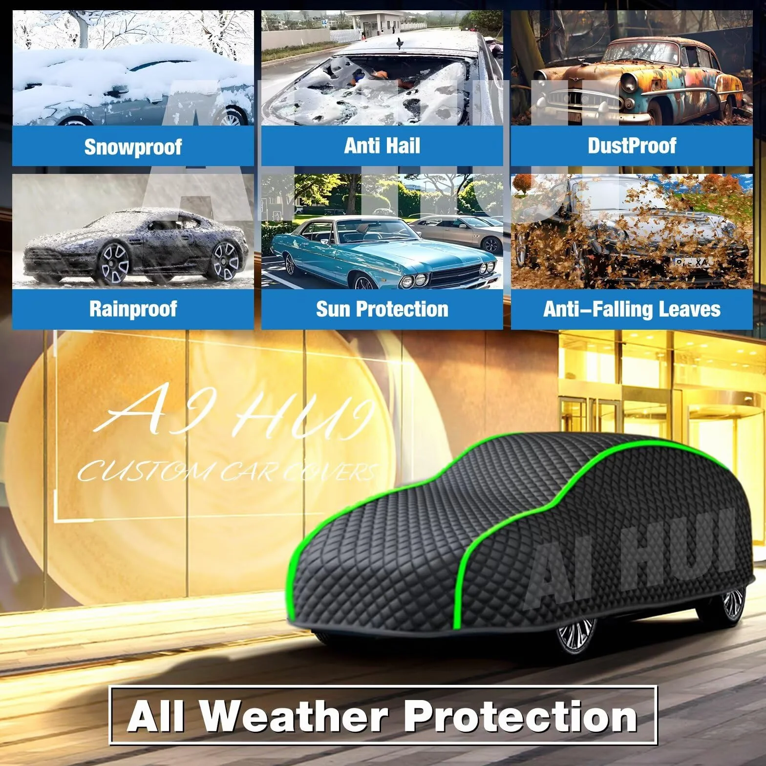 Telo Copriauto Antigrandine per Seat/Cupra Formentor(2020-2026), Telo Antigrandine per Auto Impermeabile Telo Copri Auto per Esterno Premium, Copertura Auto per Esterno Impermeabile Anti UV