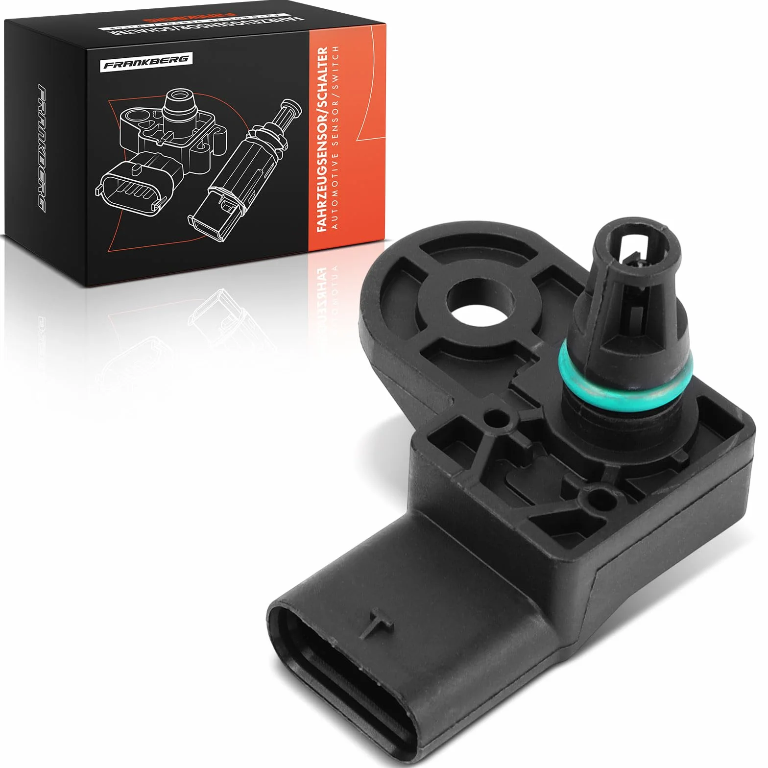 Frankberg Sensore di pressione del tubo di aspirazione 4-Poli Compatibile con C3 II SC C4 II NC C5 III RD M.i.n.i R56 207 WA WC 208 I CA CC 308 I 4A 4C 508 I 8D Replace# 13627599905