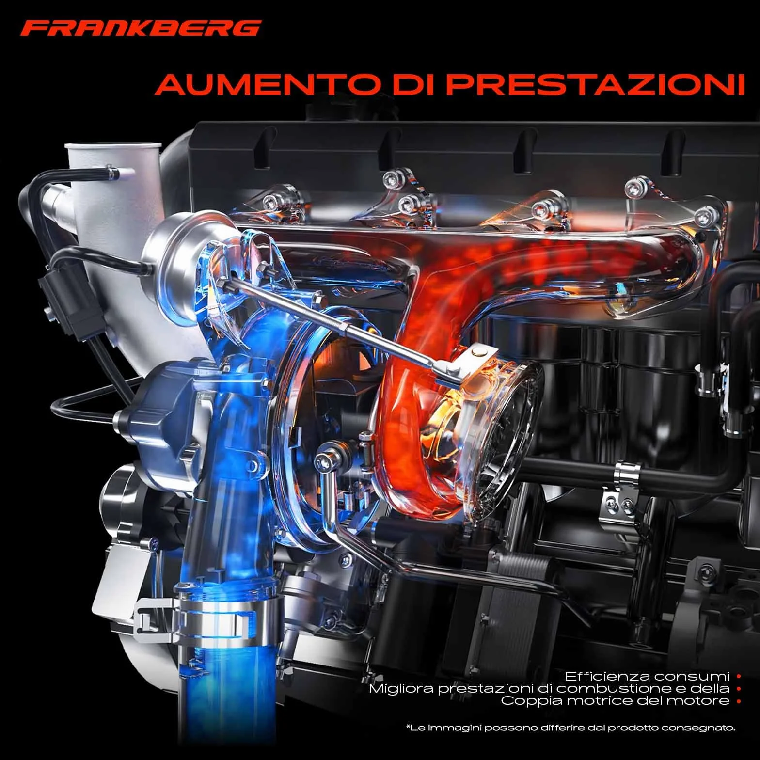 Frankberg Turbocompressore a gas di scarico Diesel Compatibile con Berlingo Multispace B9 1.6L C-Max DM2 1.6L C4 Grand Picasso I UA 1.6L M.i.n.i R56 1.6L C30 533 1.6L Replace# 9663199280